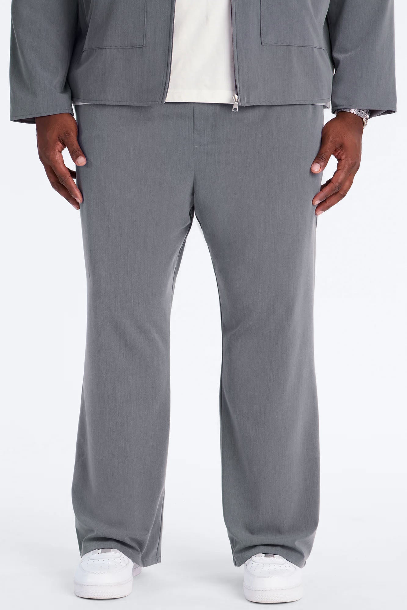 Baggy Erod Ewaist Pant - Grey Fashion Nova