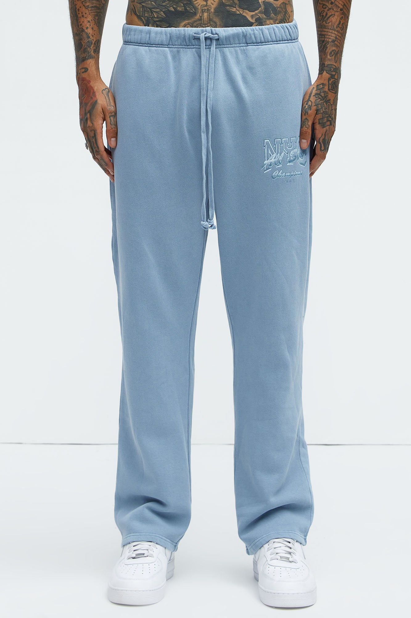 NYC All Star Sweatpants - Grey Fashion Nova