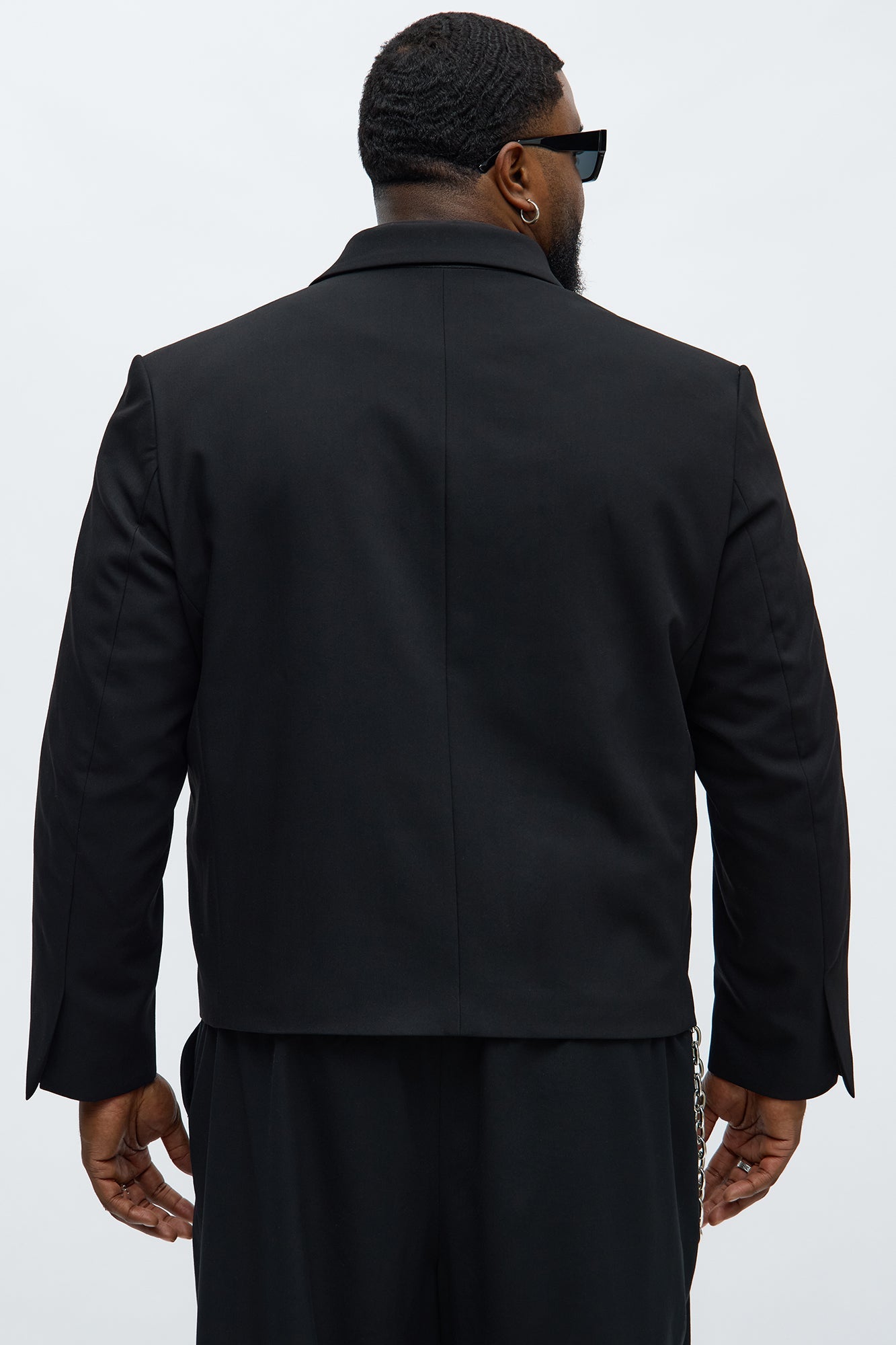 Ronan Cropped Double Breasted Blazer - Black Fashion Nova