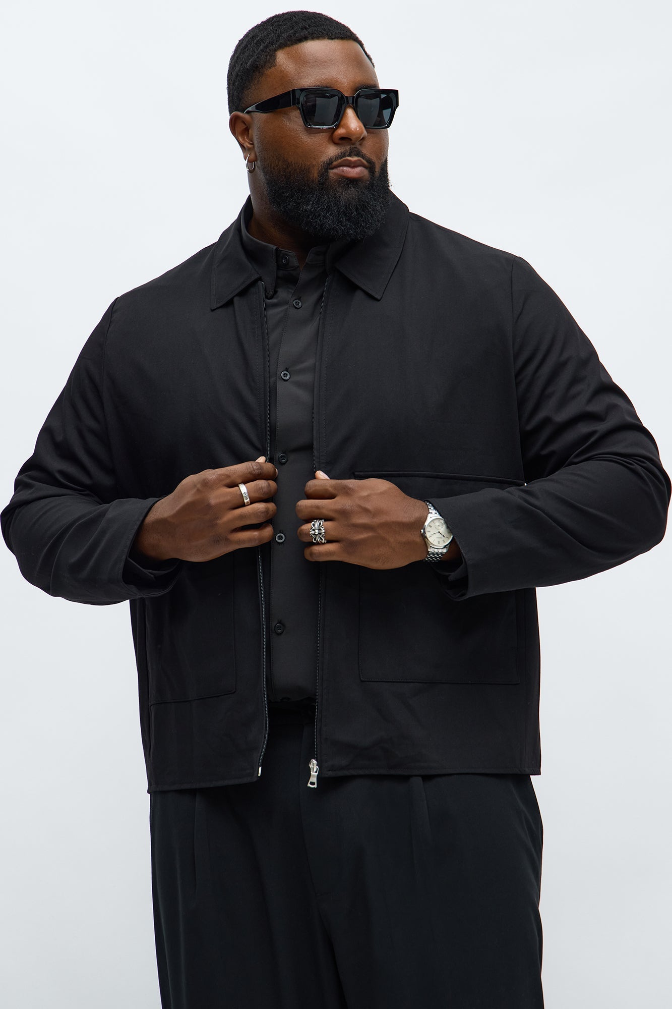 Erod Casual Zip Jacket - Black Fashion Nova