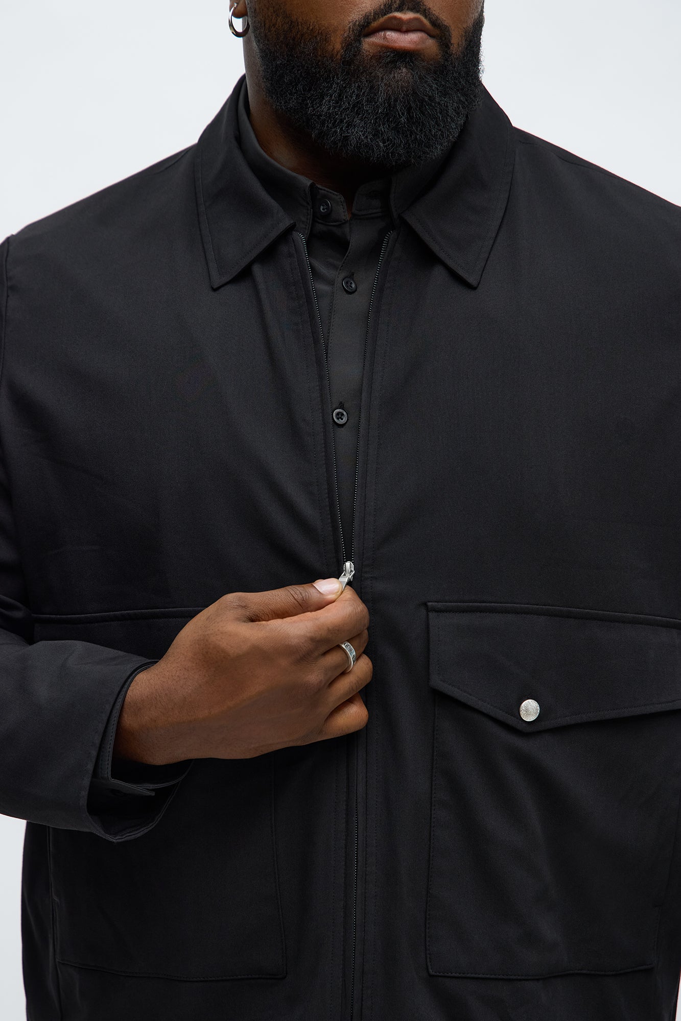 Erod Casual Zip Jacket - Black Fashion Nova