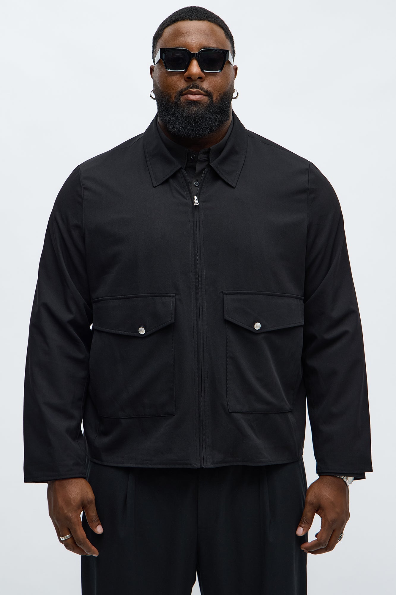 Erod Casual Zip Jacket - Black Fashion Nova