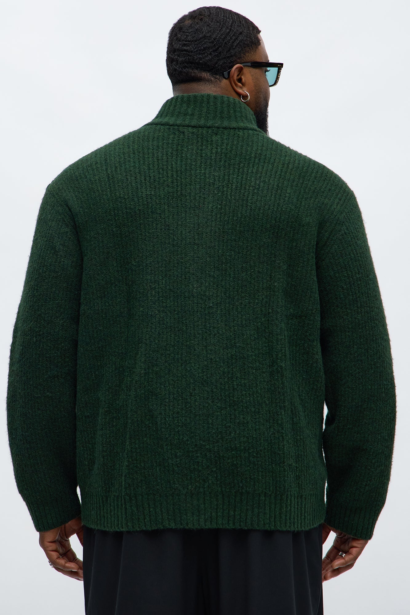 Oversized Willow Ribbed Zip Up Sweater - Olive Fashion Nova