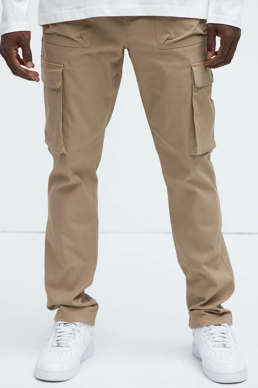 Cadet Utility Slim Cargo Pants - Khaki Fashion Nova