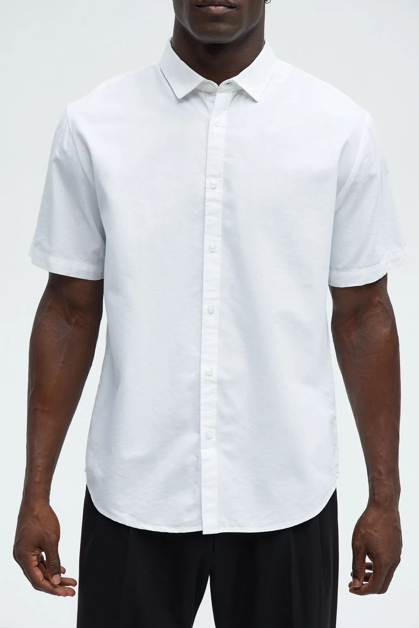 Ryland Short Sleeve Button Up Shirt - White Fashion Nova