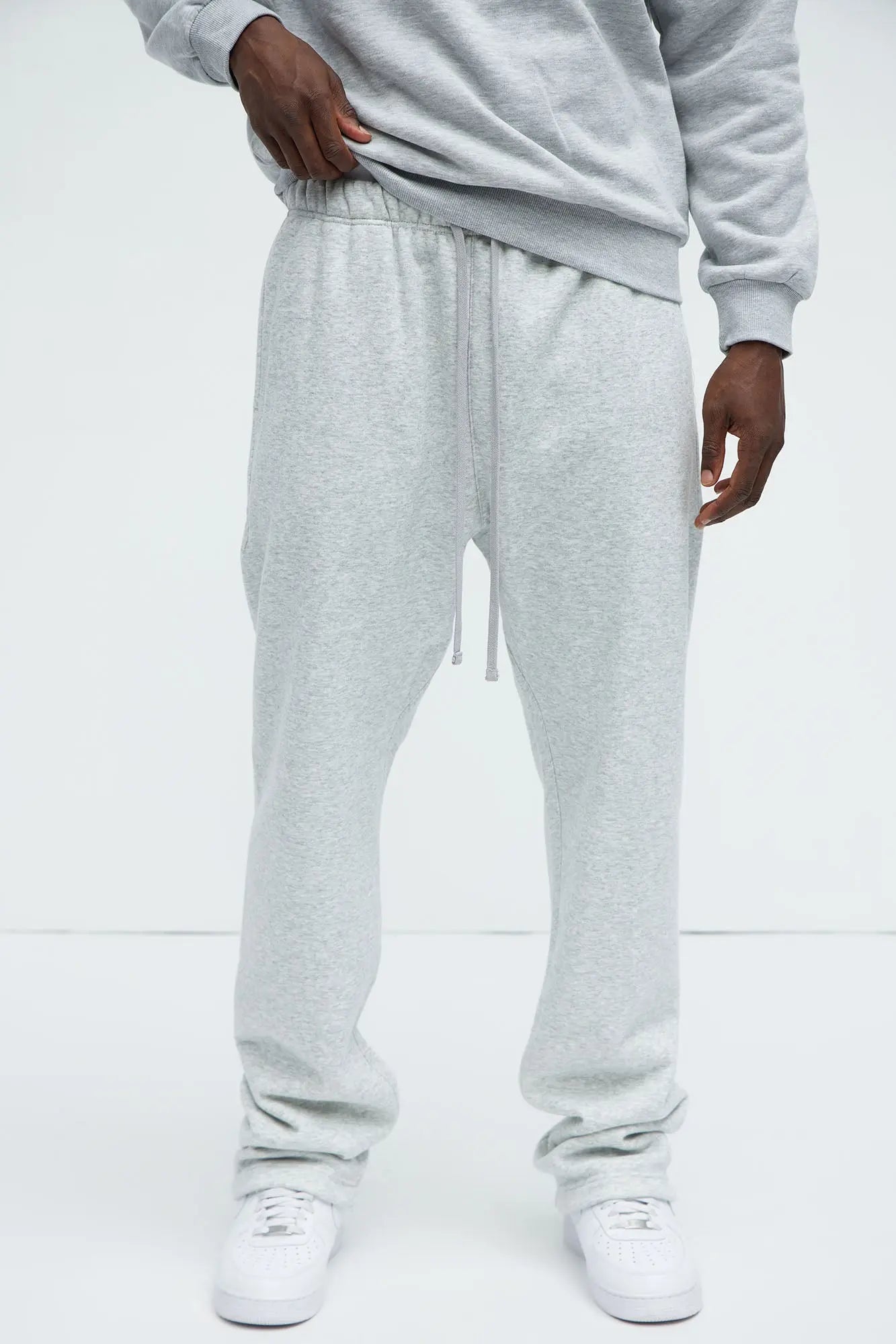 Tyson Heavyweight Straight Sweatpants - Heather Grey Fashion Nova