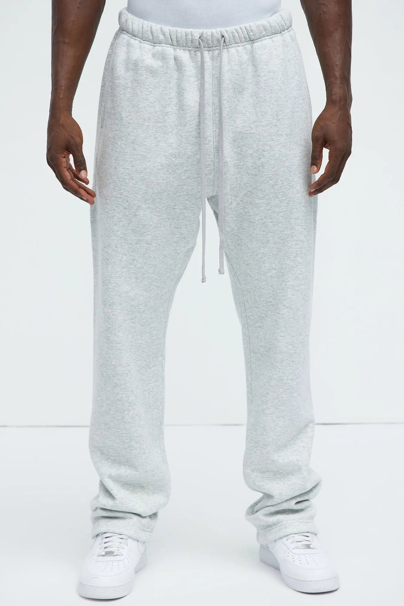 Tyson Heavyweight Straight Sweatpants - Heather Grey Fashion Nova