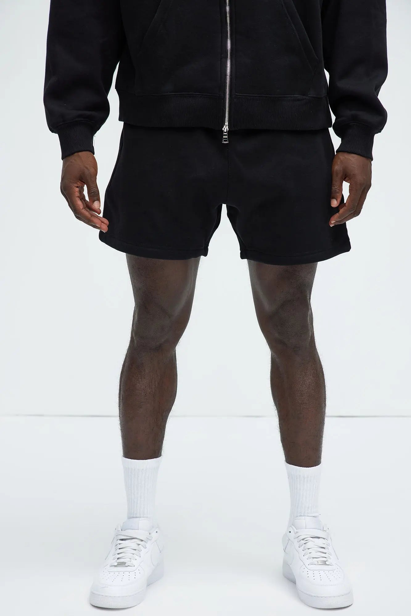 Tyson Oversize Heavyweight Sweat Shorts - Black Fashion Nova