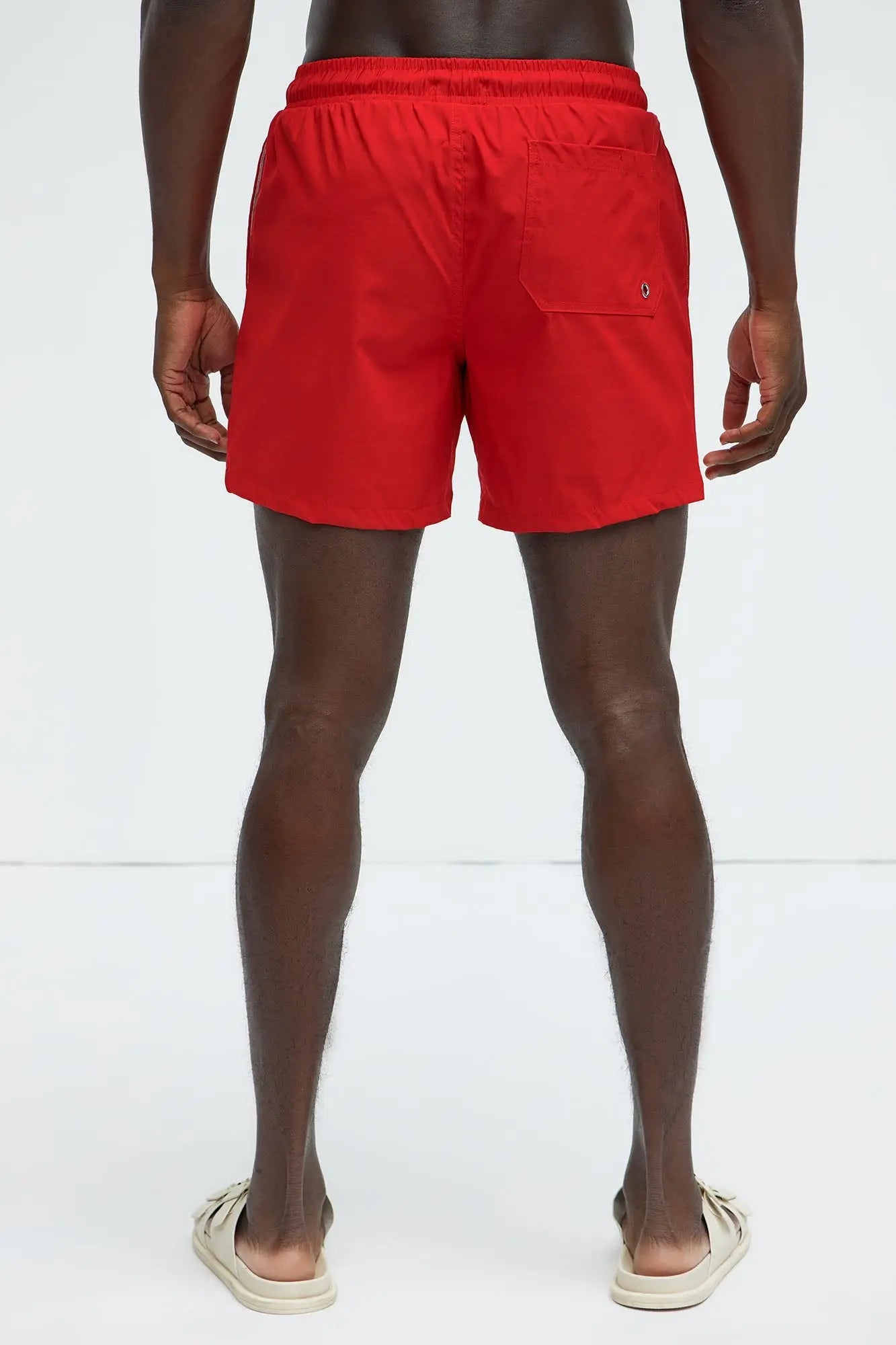Montez Stretch Swim Trunk 6″ - Brick Red Fashion Nova