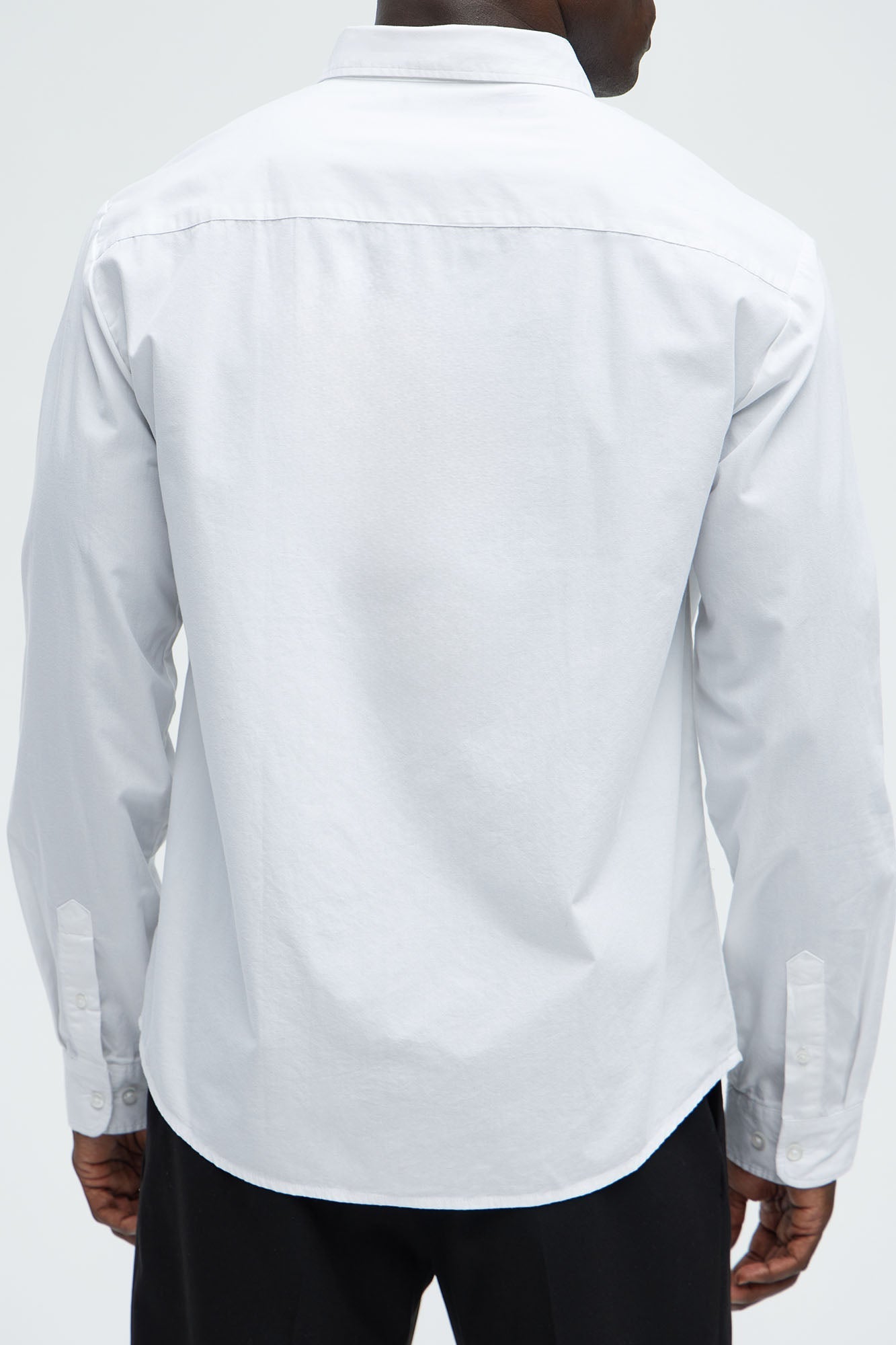 Ryland Cotton Long Sleeve Button Up Shirt - White Fashion Nova