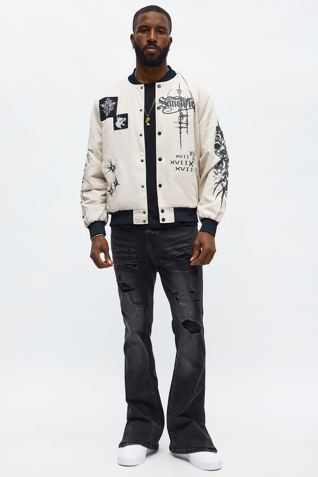 Eternal Blessings Bomber Jacket - Khaki/combo Fashion Nova
