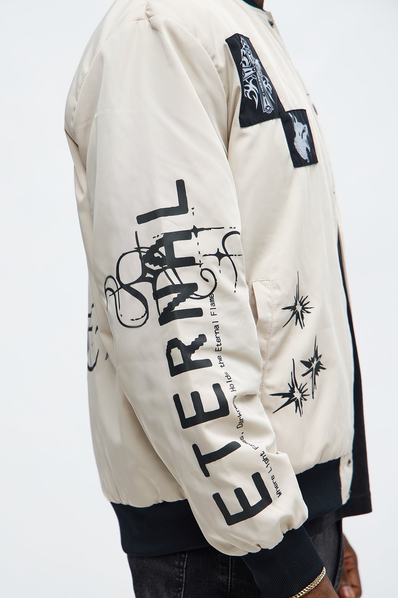 Eternal Blessings Bomber Jacket - Khaki/combo Fashion Nova