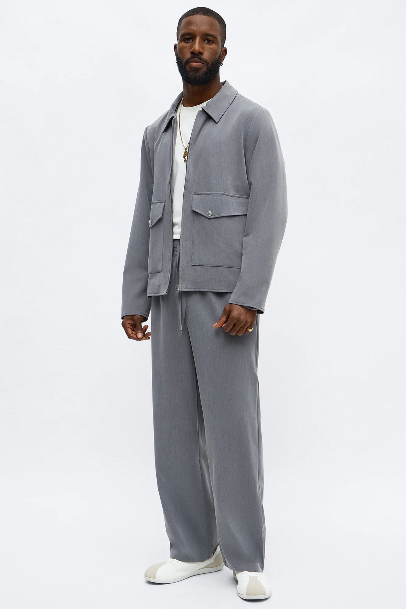 Baggy Erod Ewaist Pant - Grey Fashion Nova