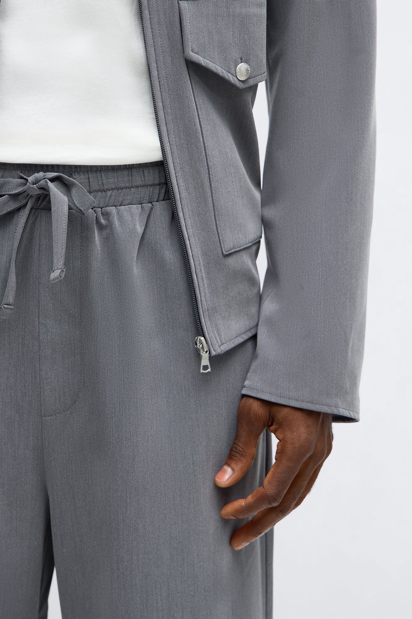 Baggy Erod Ewaist Pant - Grey Fashion Nova