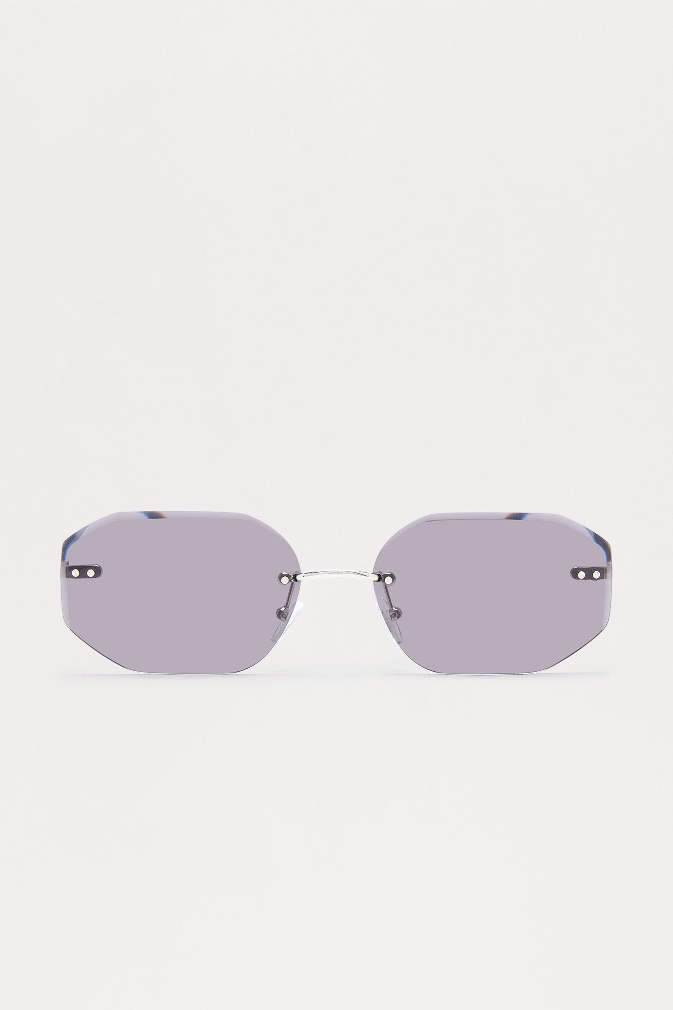 Frameless Geometric Colored Lens Sunglasses - Black/Smoke Fashion Nova