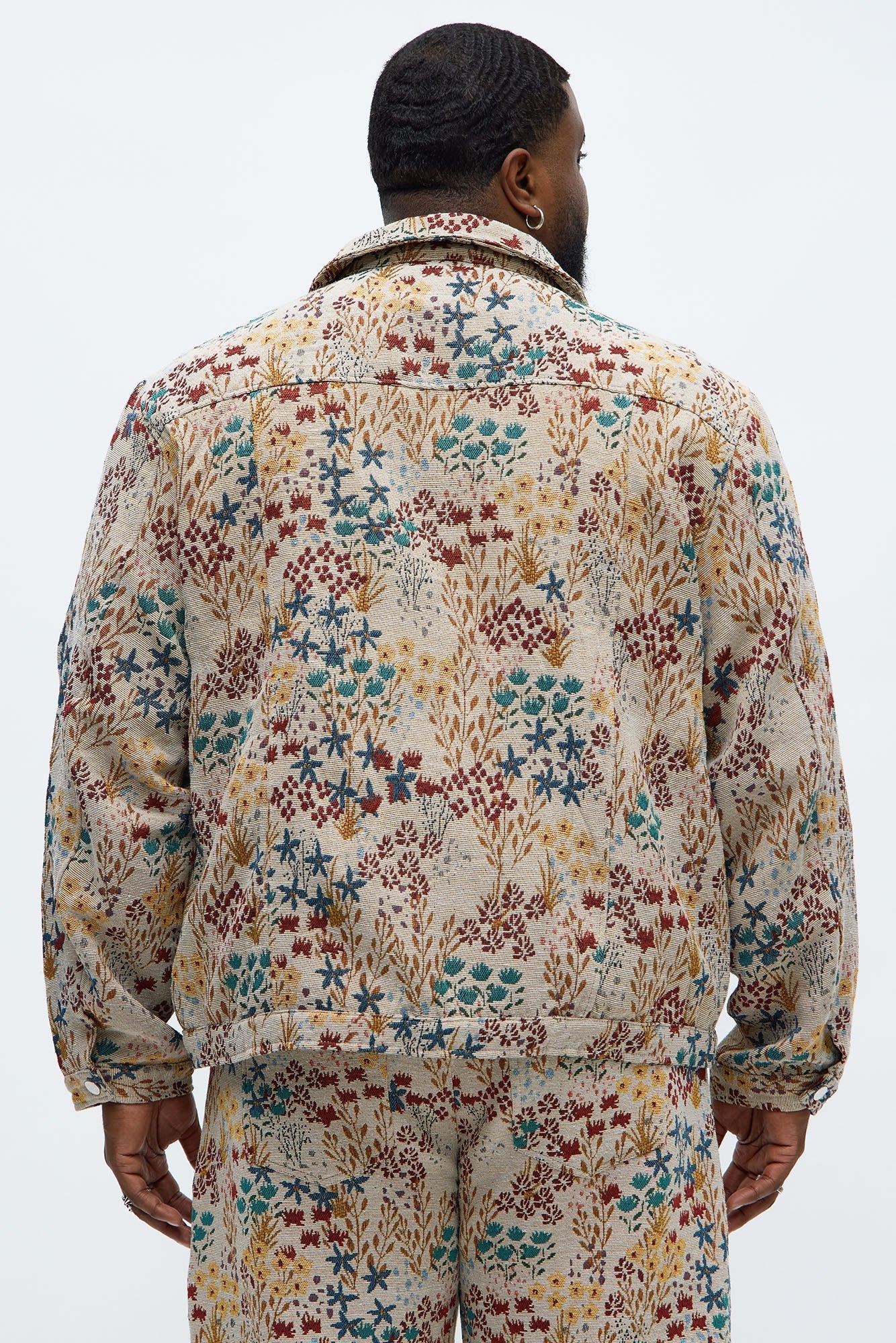 Garden Tapestry Trucker Jacket - Tan/Multi Fashion Nova