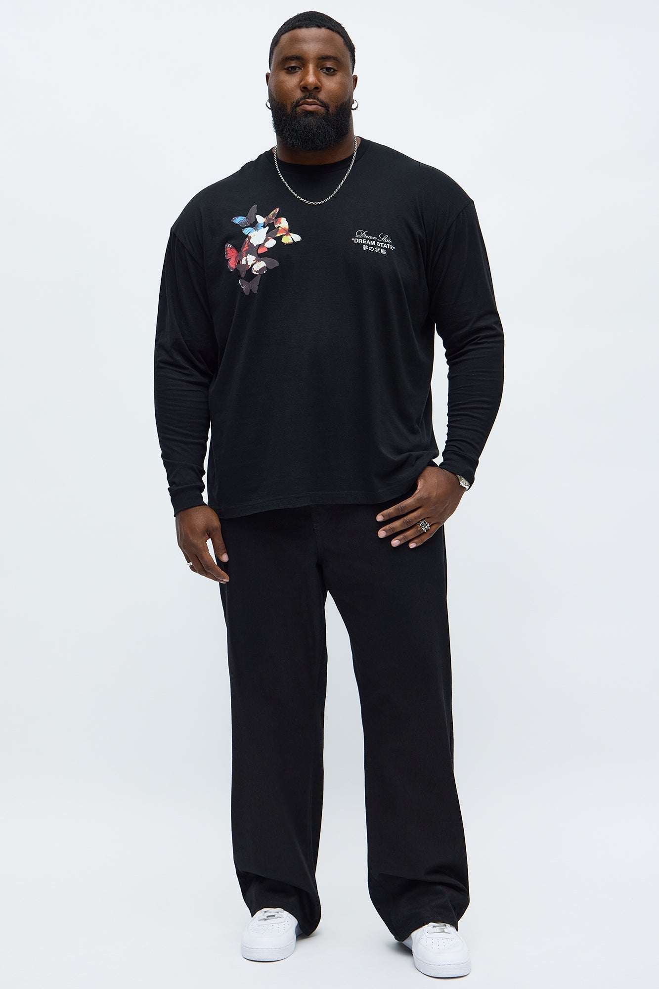 Dream State Freedom Long Sleeve Tee - Black Fashion Nova