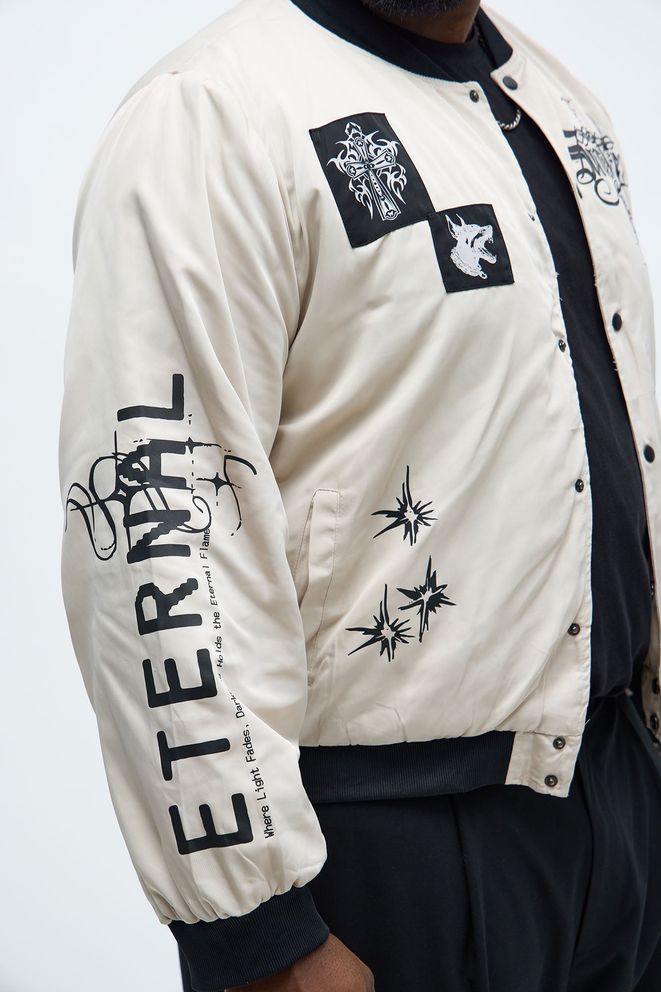 Eternal Blessings Bomber Jacket - Khaki/combo Fashion Nova