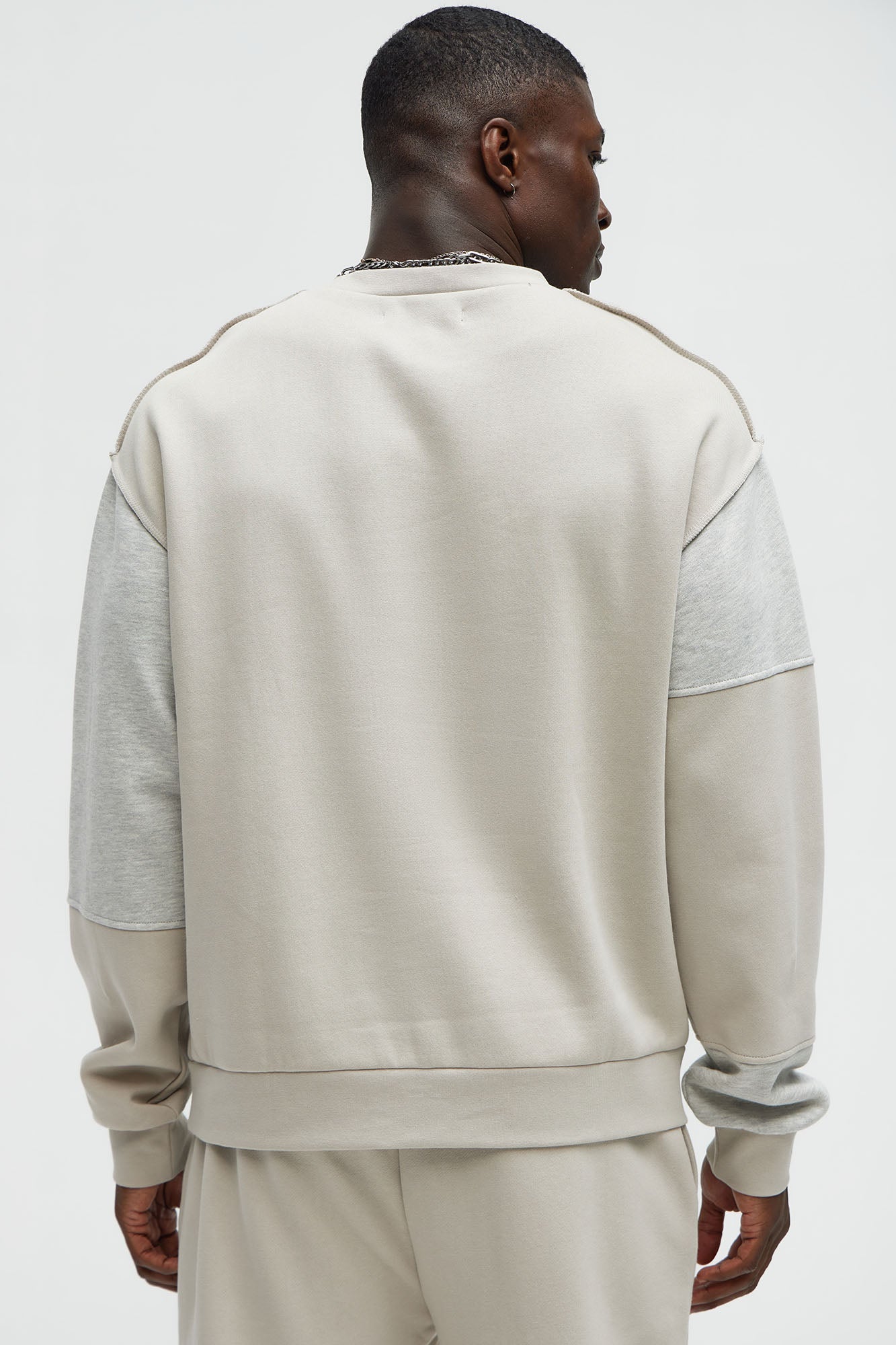 Block The Fear Crewneck Sweatshirt - Grey Fashion Nova