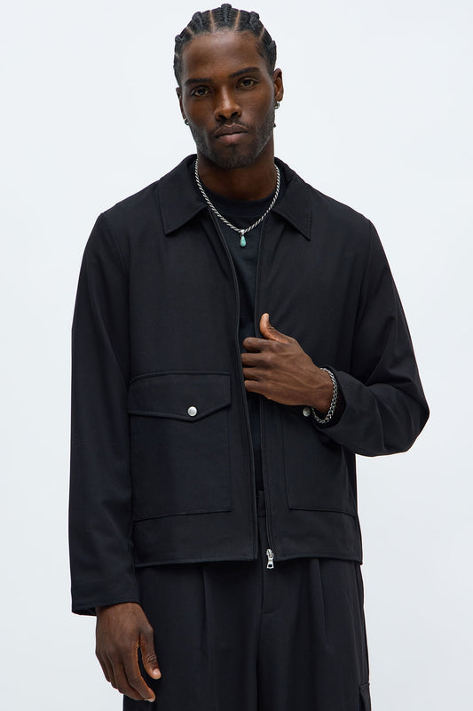 Erod Casual Zip Jacket - Black Fashion Nova