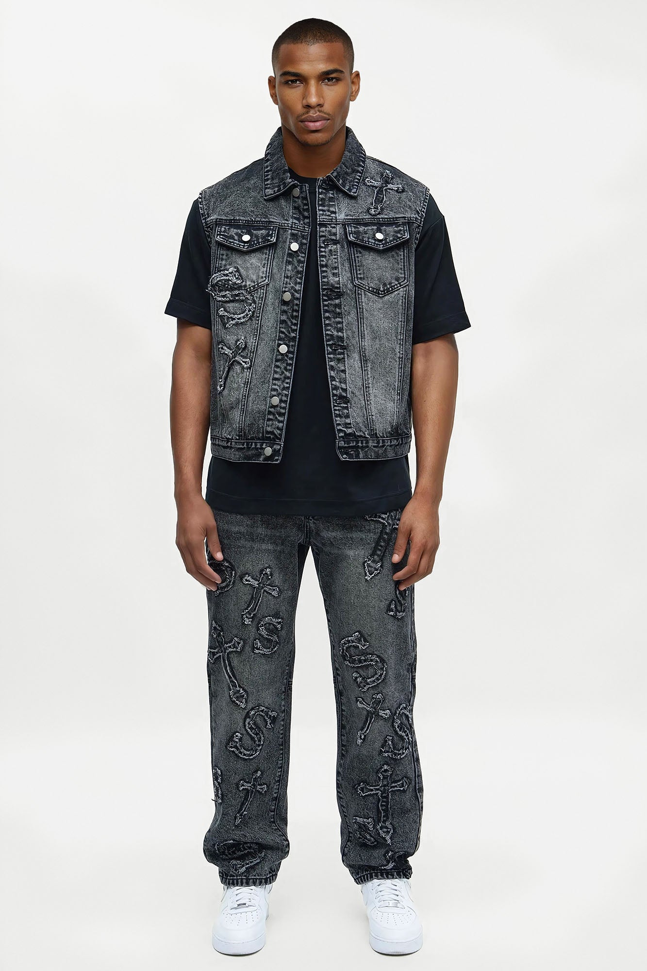 Street Testament Denim Vest - Grey Fashion Nova