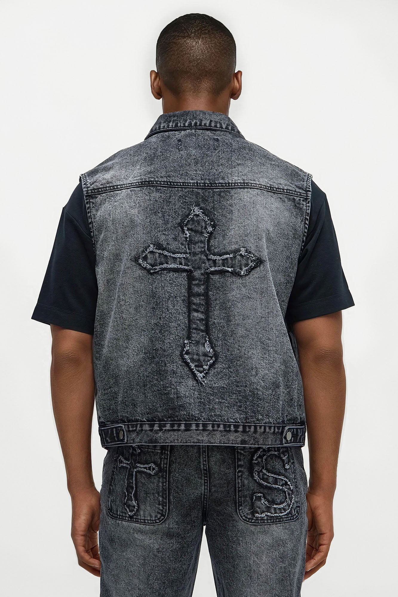Street Testament Denim Vest - Grey Fashion Nova