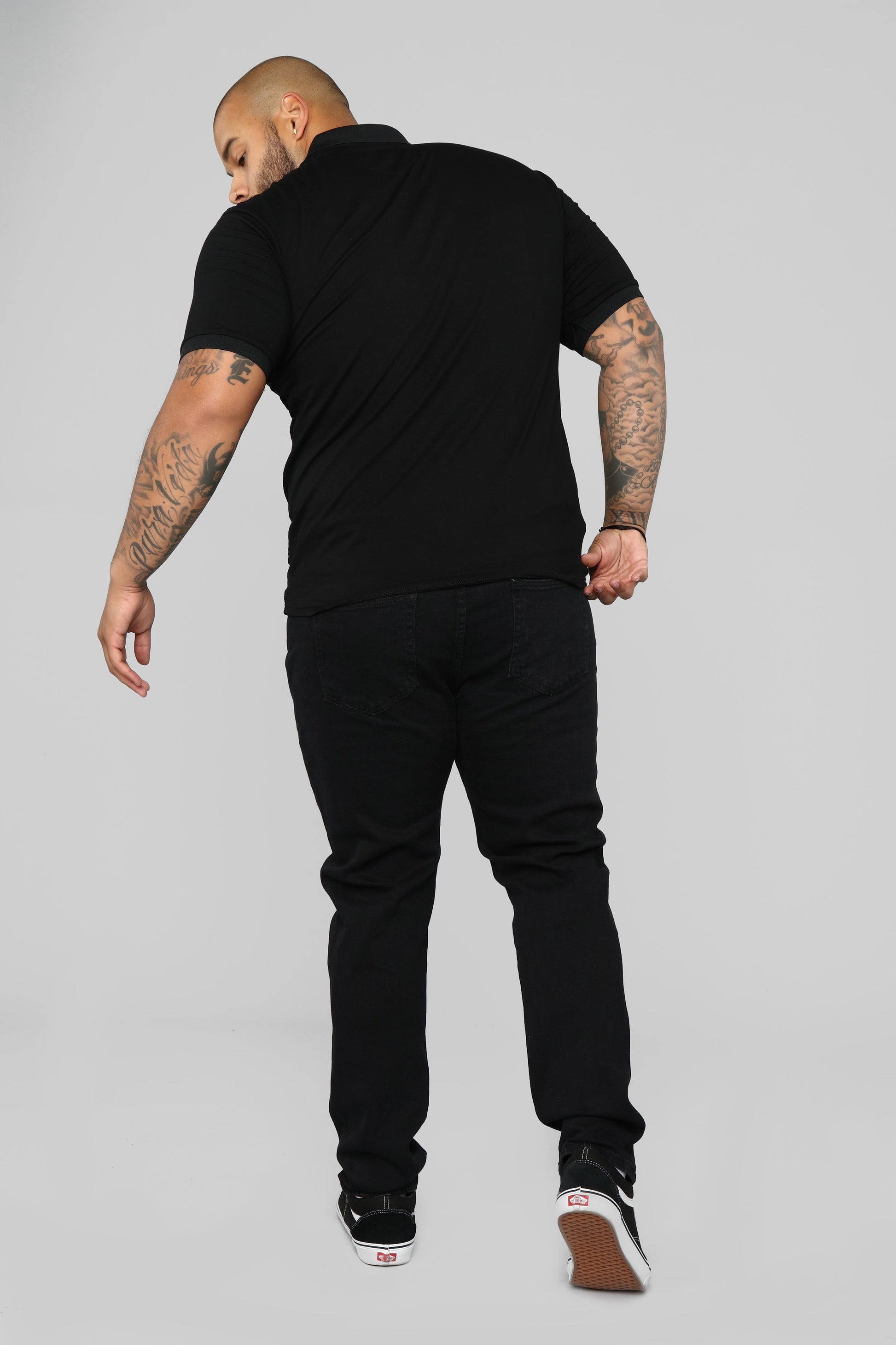 Breezy Short Sleeve Polo - Black Fashion Nova