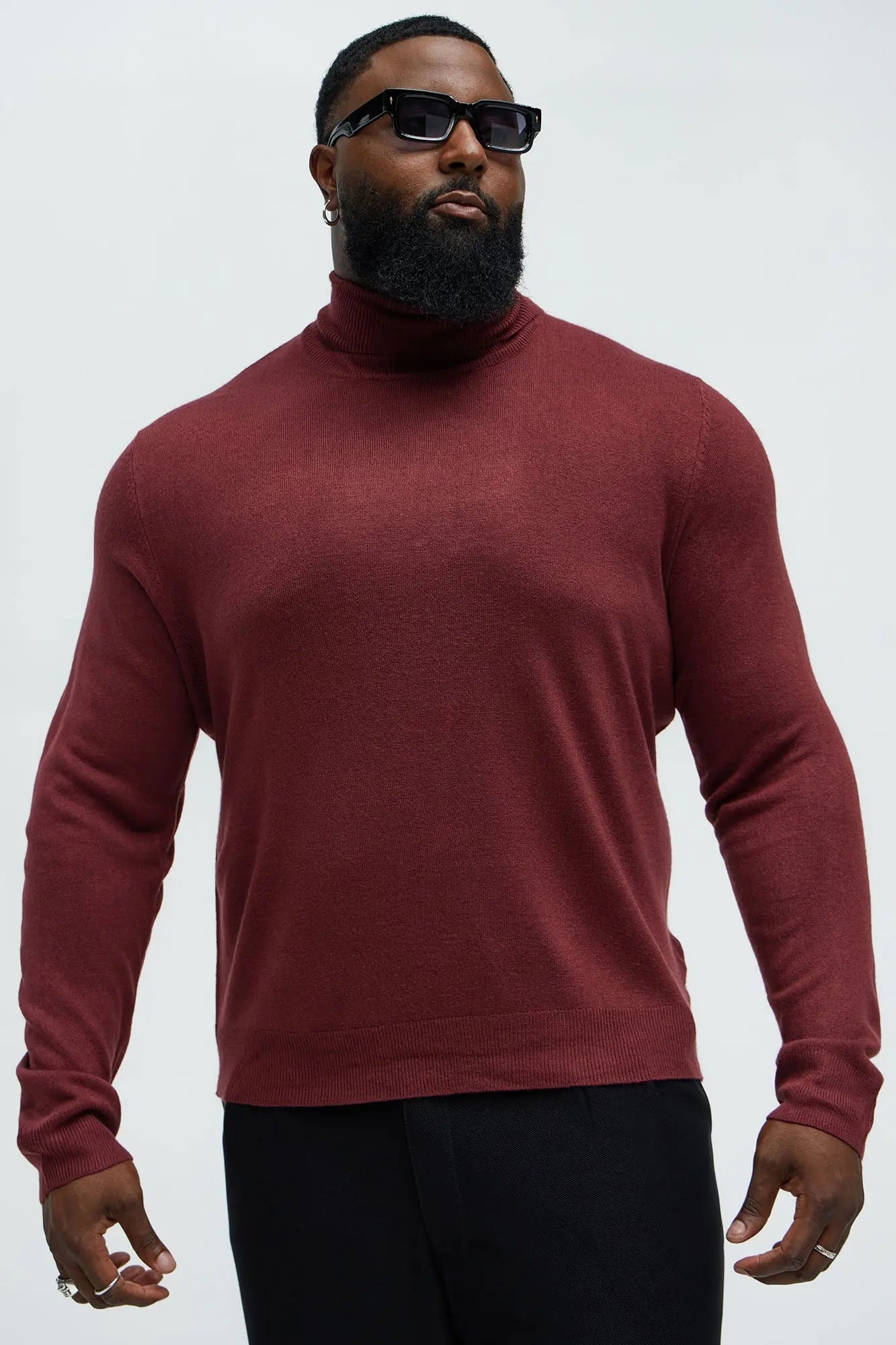 DeAngelo Turtleneck Sweater - Burgundy Fashion Nova