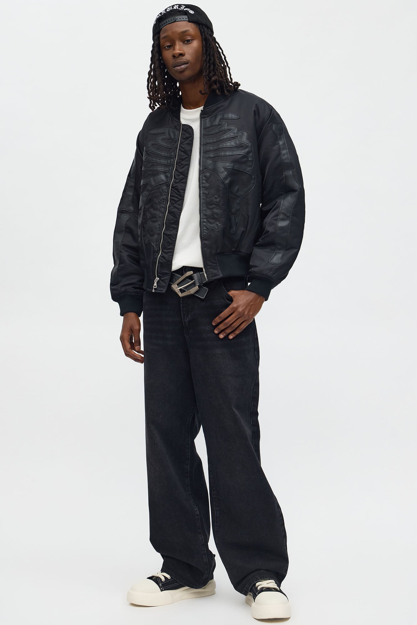 Oversized Slip Into Darkness Bomber Jacket - Black Fashion Nova