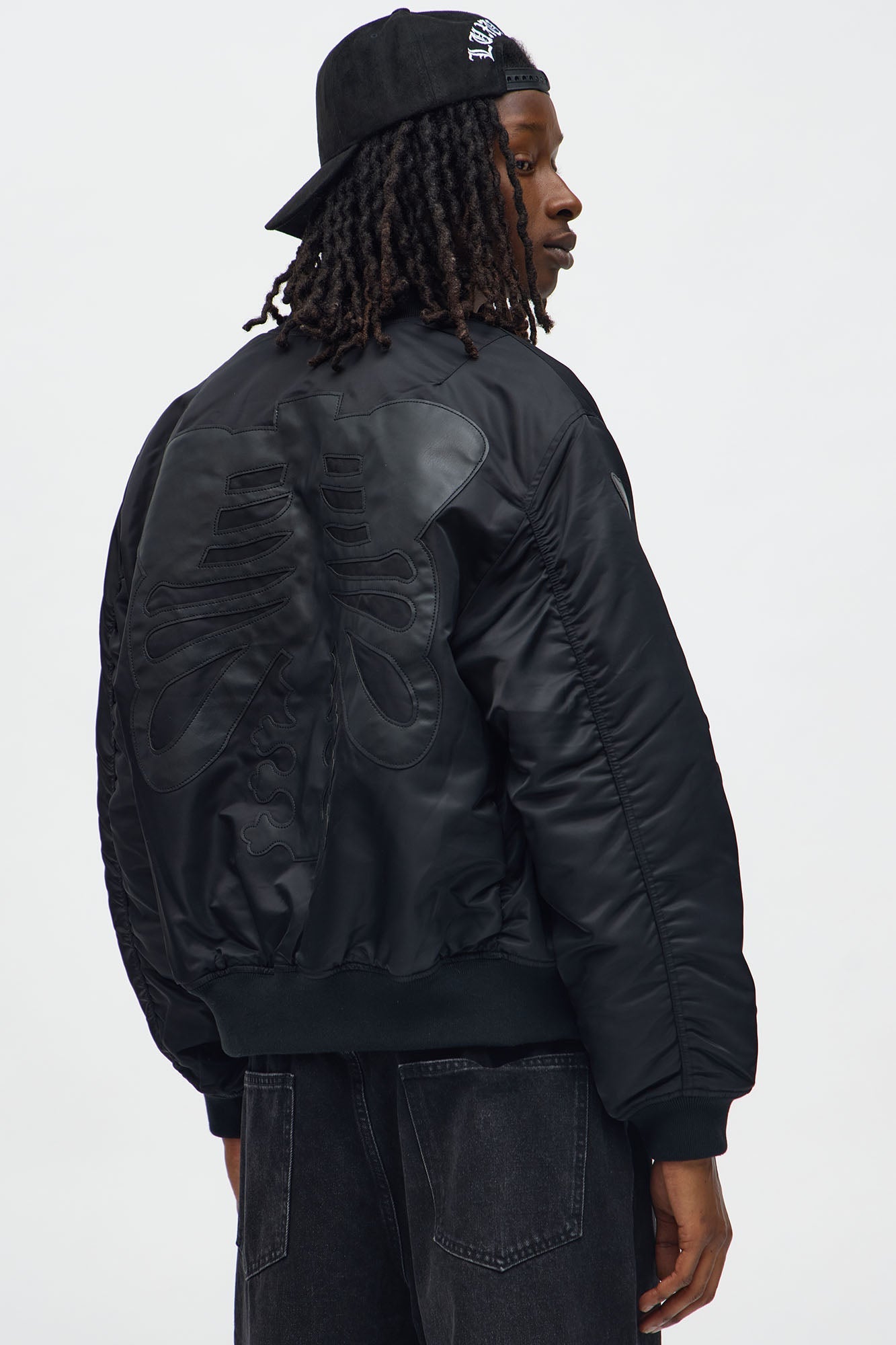 Oversized Slip Into Darkness Bomber Jacket - Black Fashion Nova