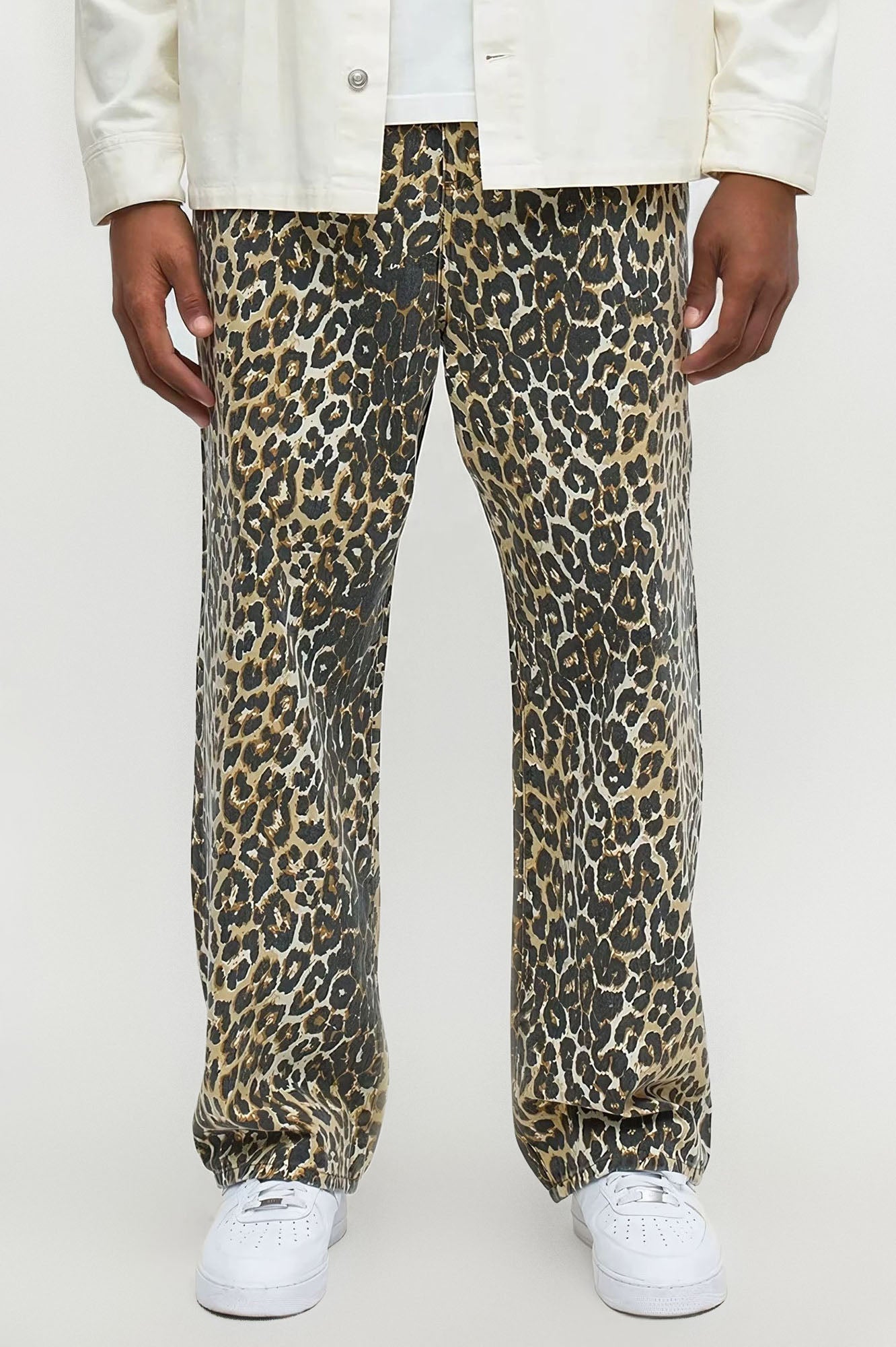Baggy Wild Thang Leopard Pant - Brown/combo Fashion Nova