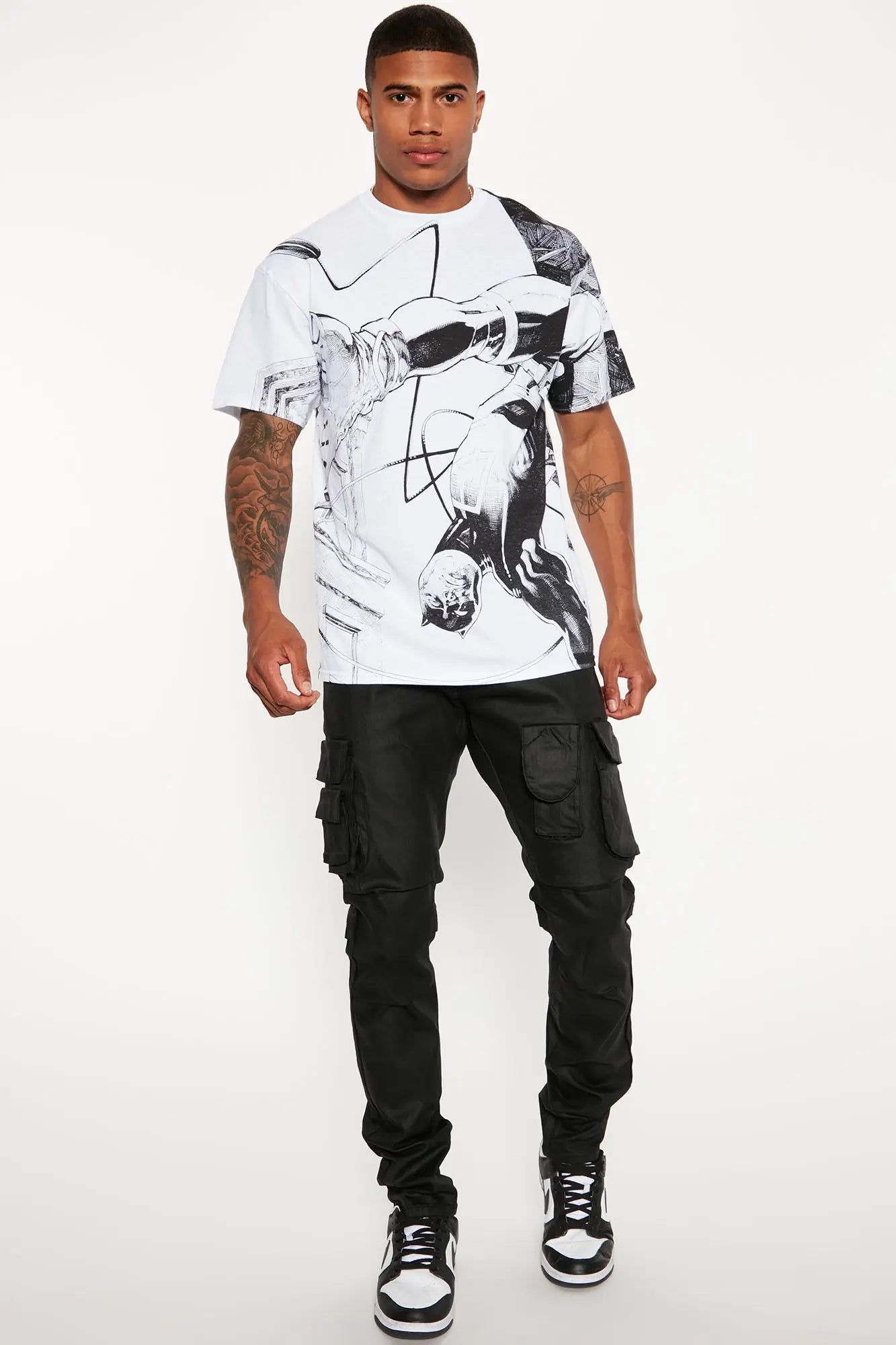 Flap Pockets Waxed Stacked Skinny Cargo Jeans - Black Fashion Nova