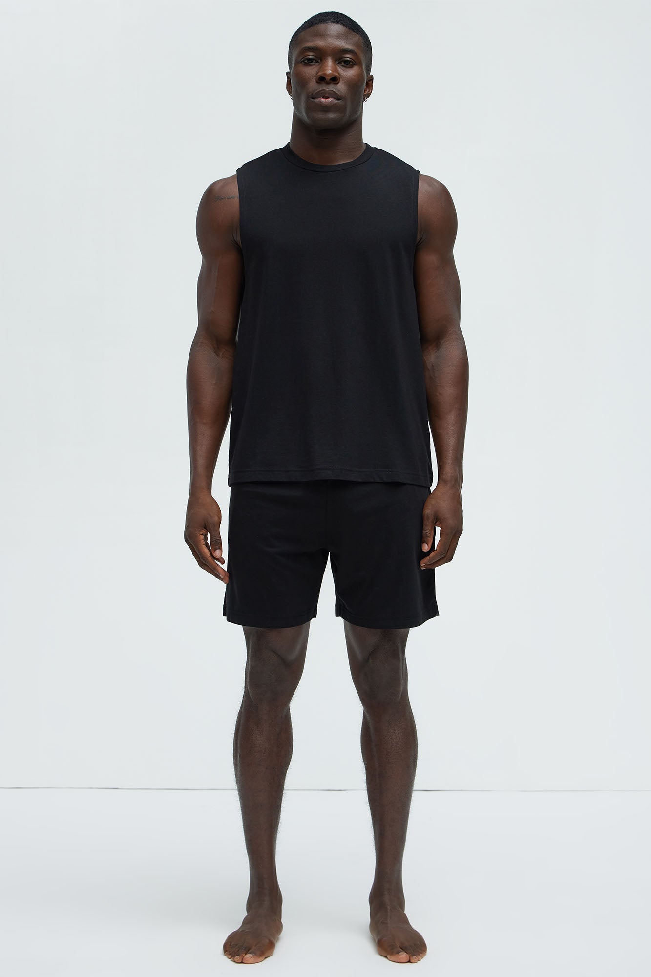 Essential Modal Lounge Sleeveless Muscle Tee - Black Fashion Nova