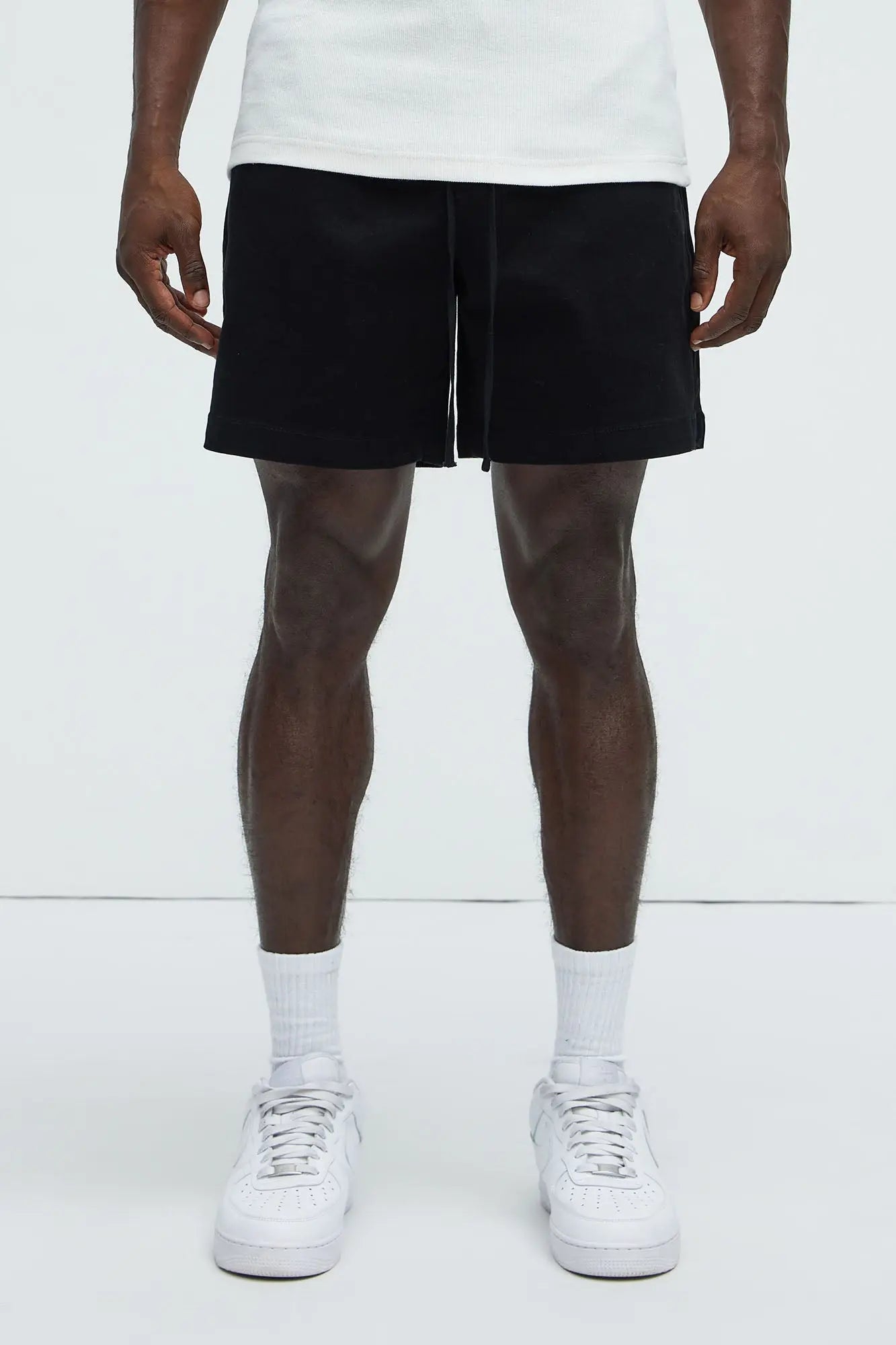 Twill Volley Shorts - Black Fashion Nova