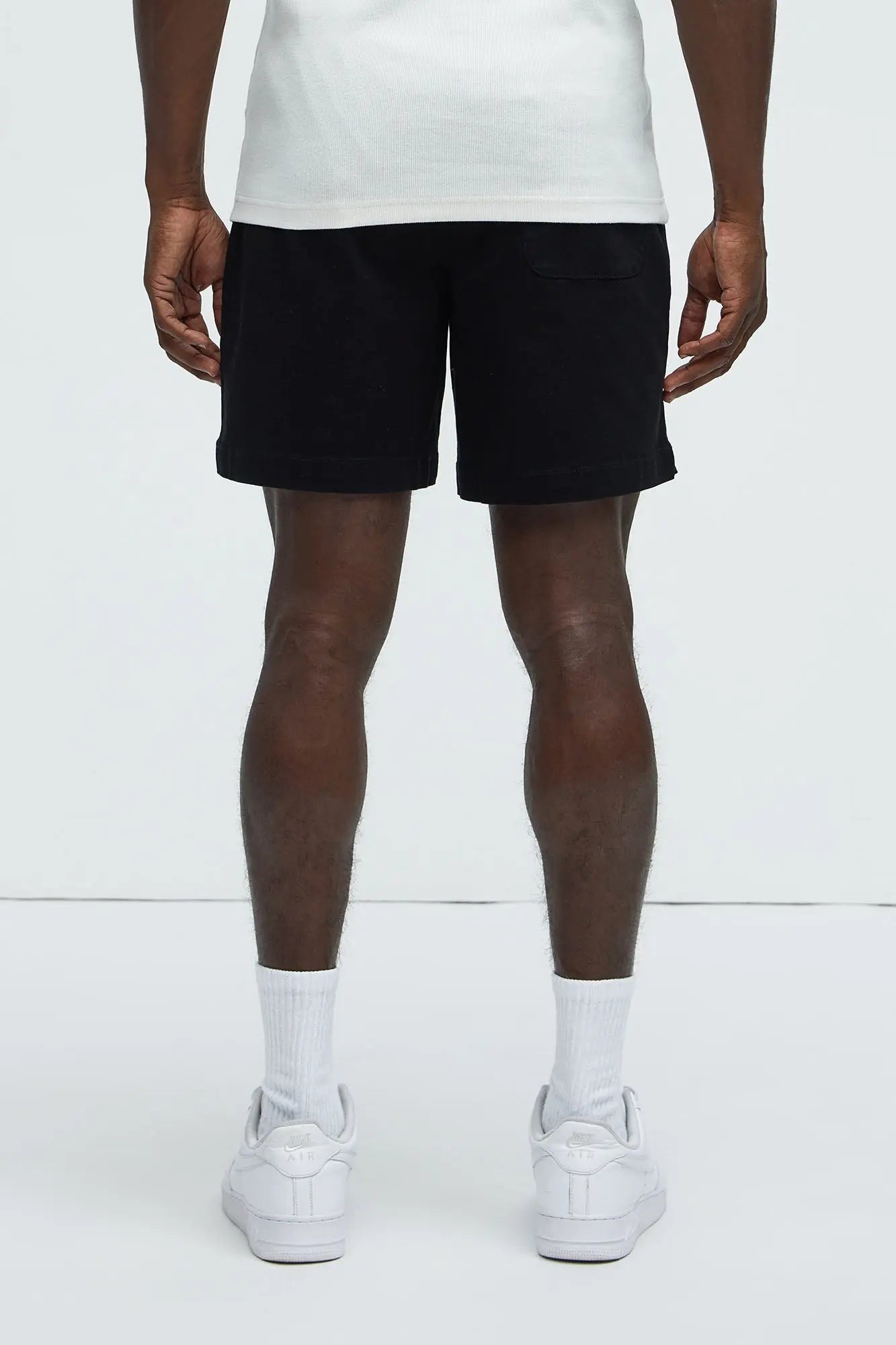 Twill Volley Shorts - Black Fashion Nova