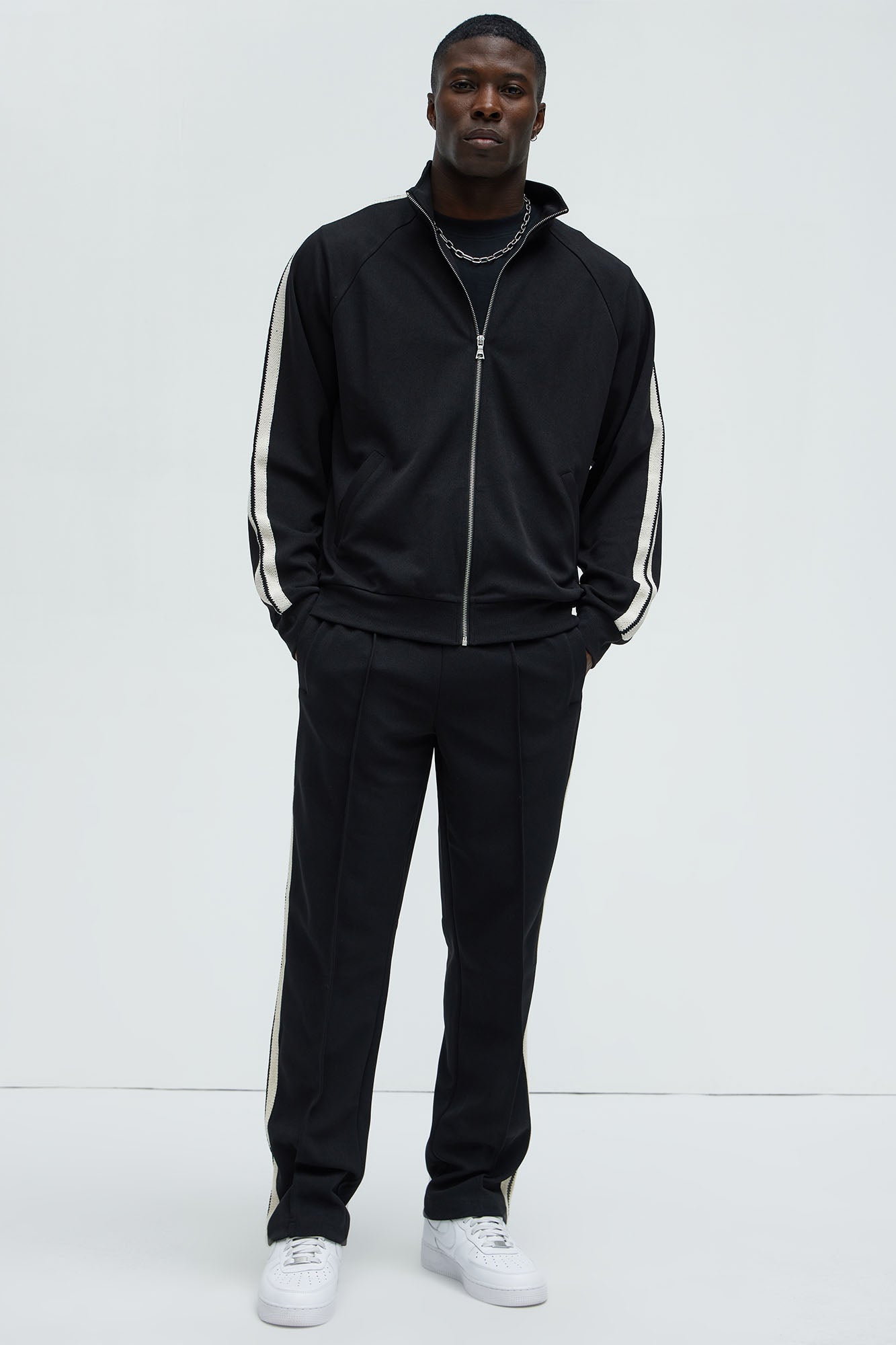 Dennis Track Jacket - Black Fashion Nova