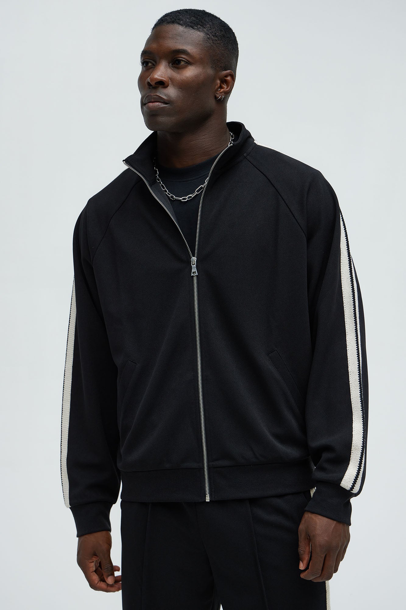 Dennis Track Jacket - Black Fashion Nova
