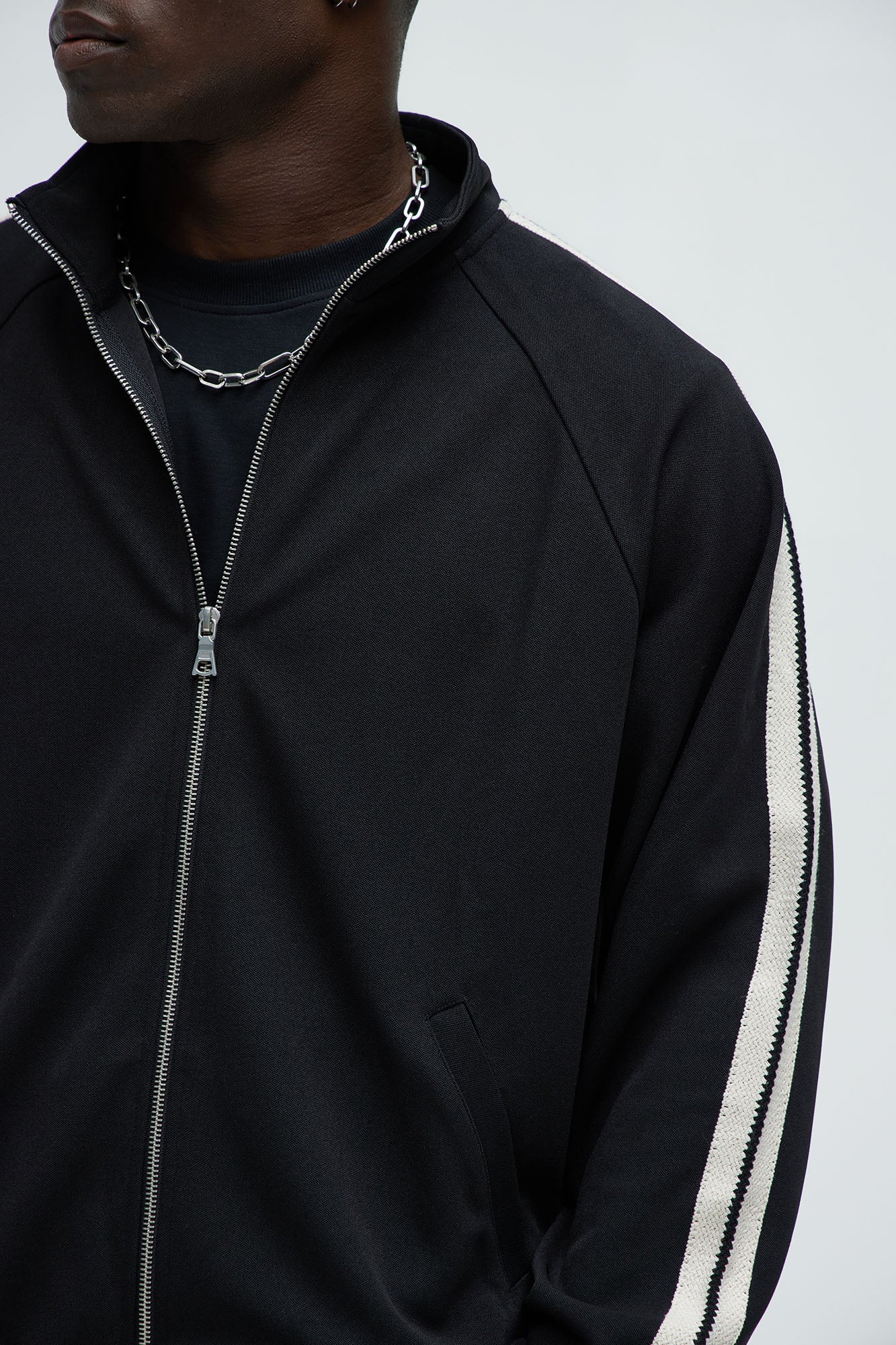 Dennis Track Jacket - Black Fashion Nova