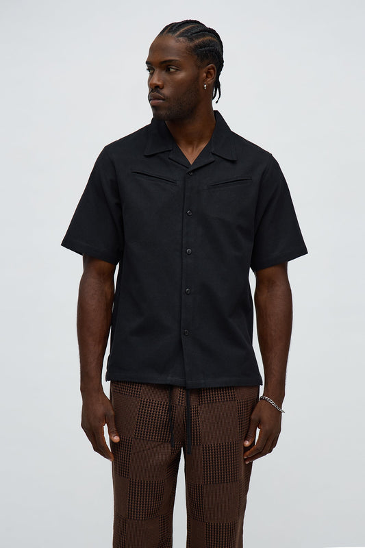 Frontier Fit Button Up Shirt - Black Fashion Nova