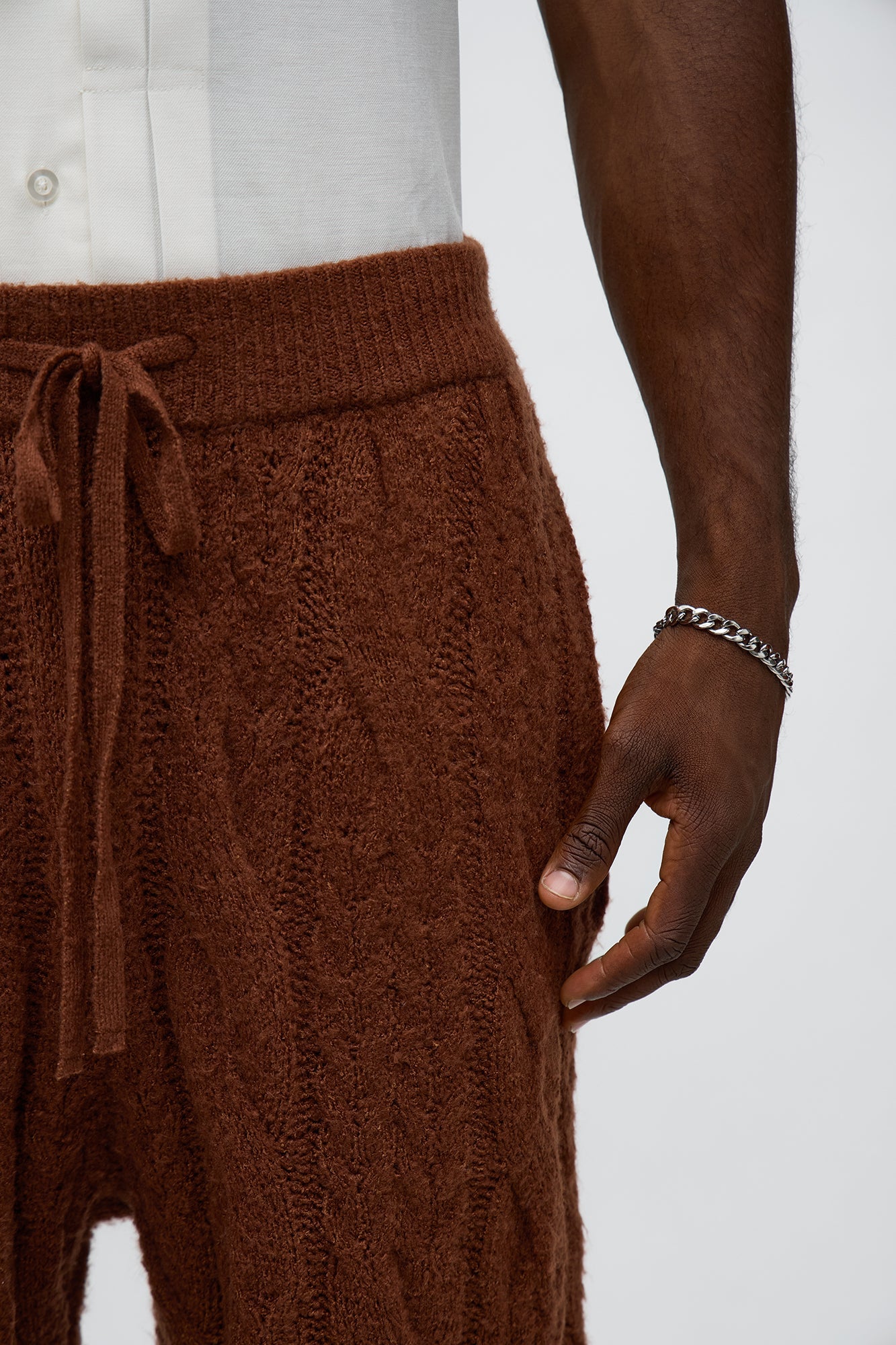 Day To Day Cable Knit Sweatpants - Brown Fashion Nova