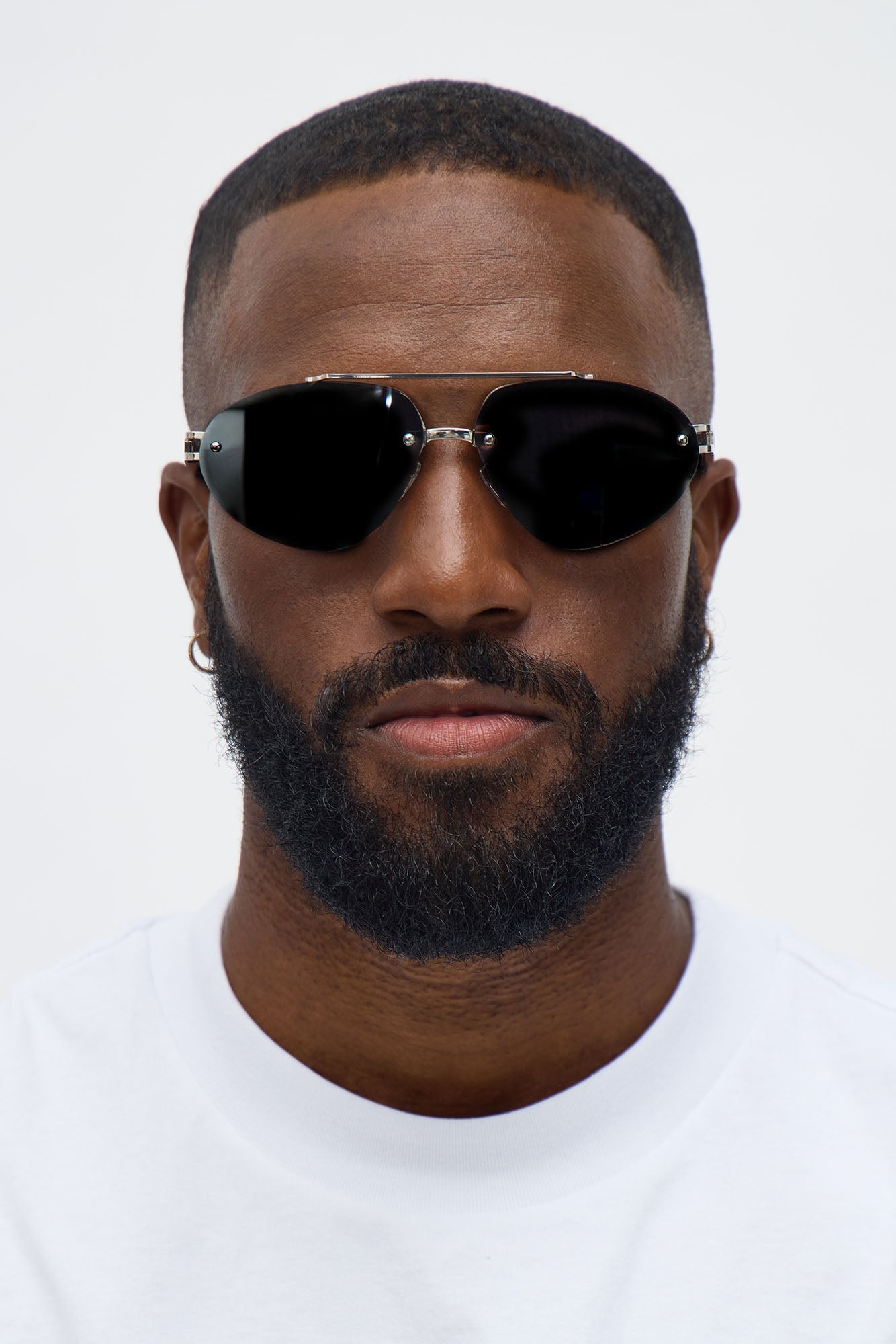 Tough Aviator Metal Frame Sunglasses - Black/Silver Fashion Nova