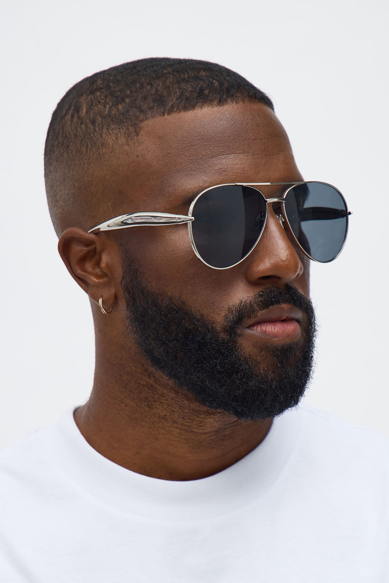 Striking Aviator Metal Frame Sunglasses - Silver Fashion Nova
