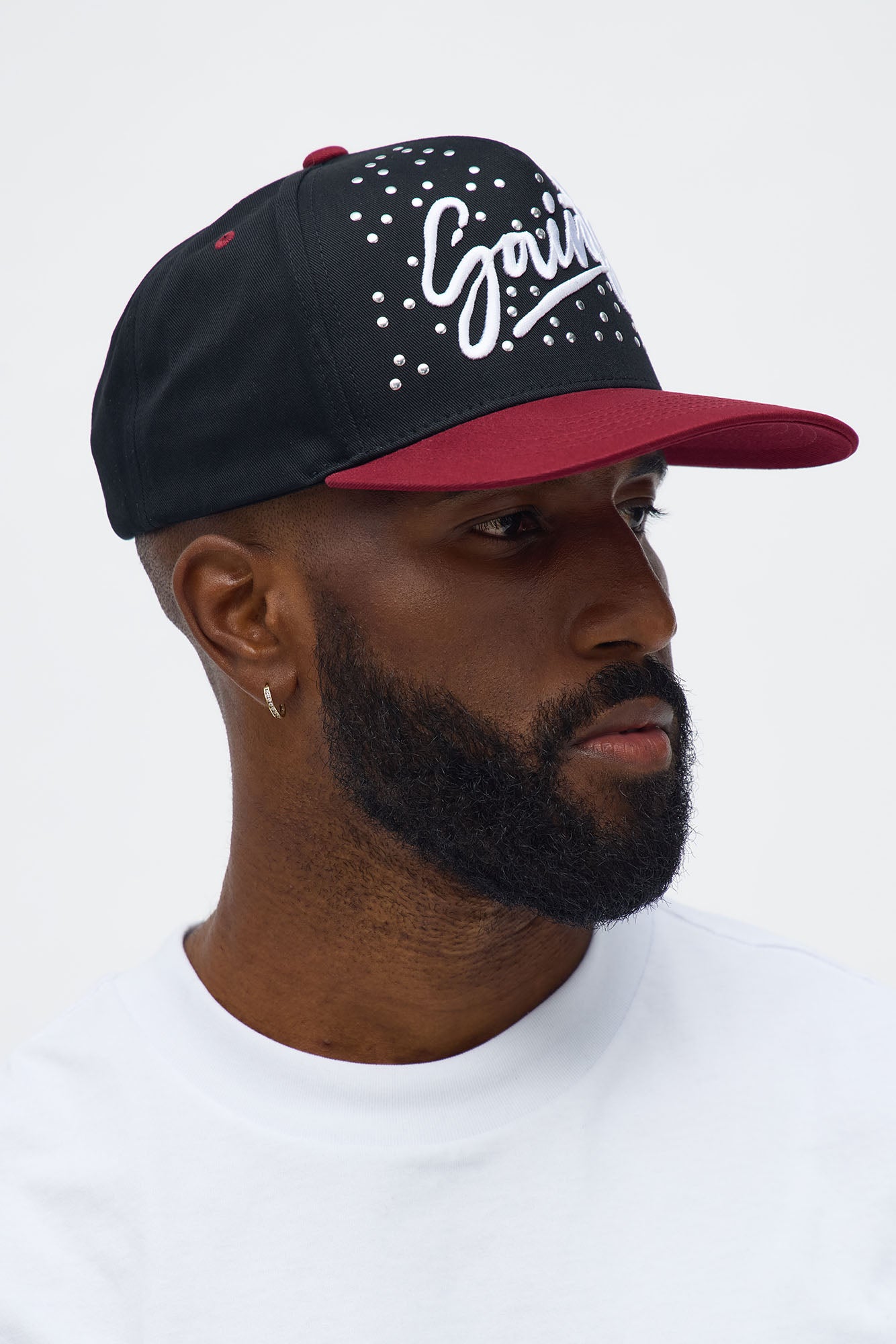 Saints Two Tone Pearl Structured Snapback Hat - Black/combo Fashion Nova