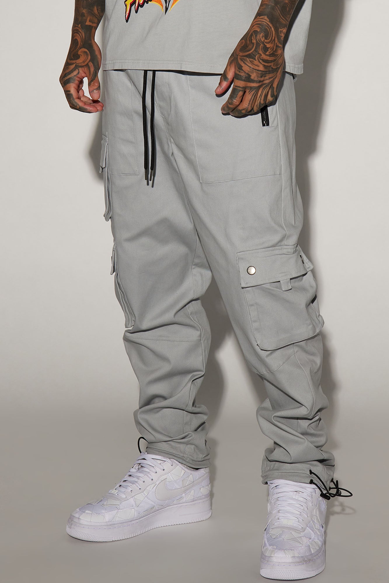 Roaming Twill Cargo Pants - Grey Fashion Nova