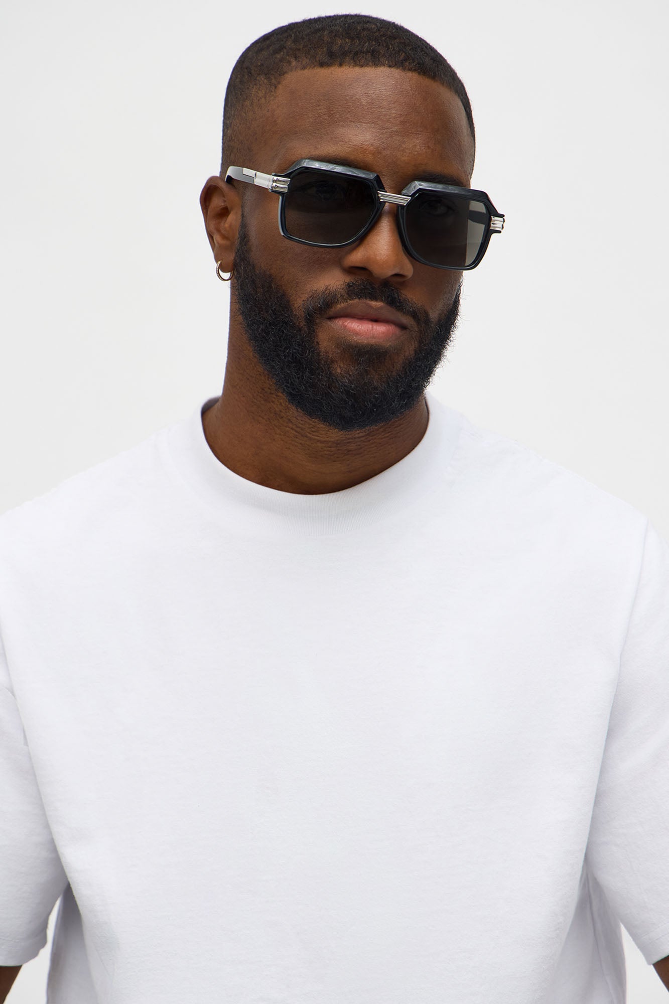 Drift Away Square Frame Colored Lens Sunglasses - Black/Smoke Fashion Nova