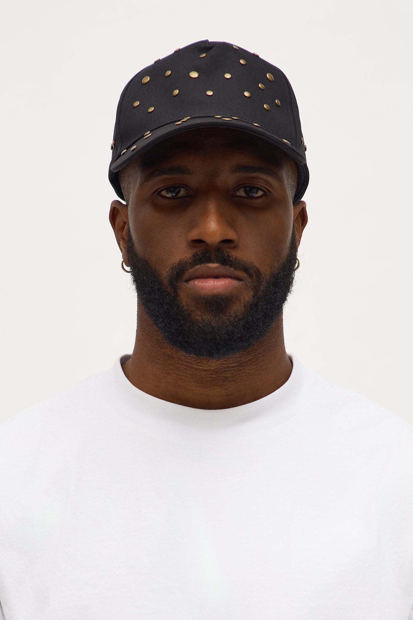 Studded Strapback Hat - Black Fashion Nova