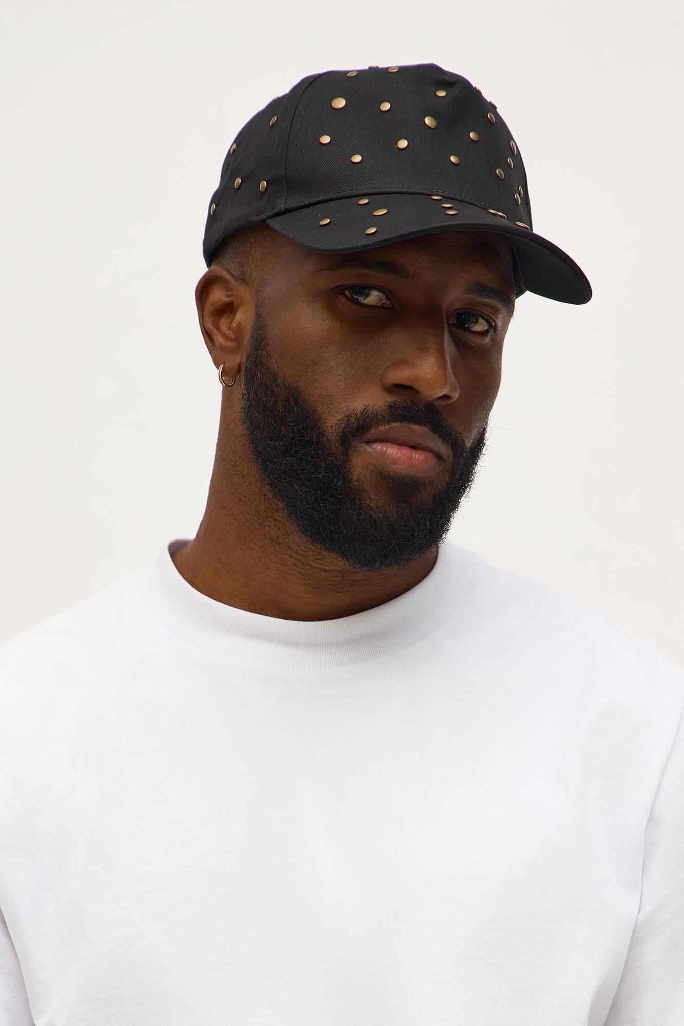 Studded Strapback Hat - Black Fashion Nova