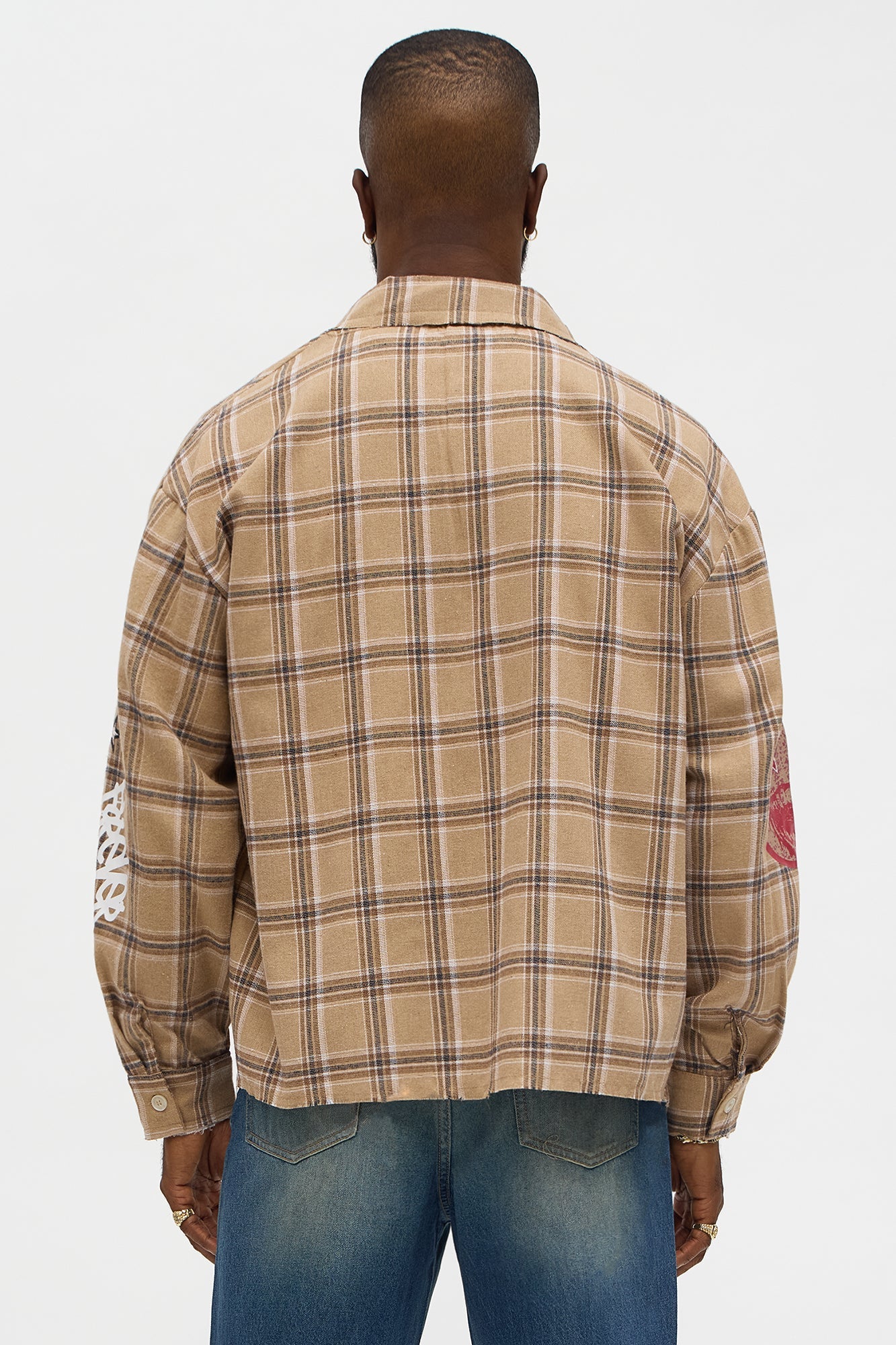 Revenge Woven Flannel - Taupe/combo Fashion Nova