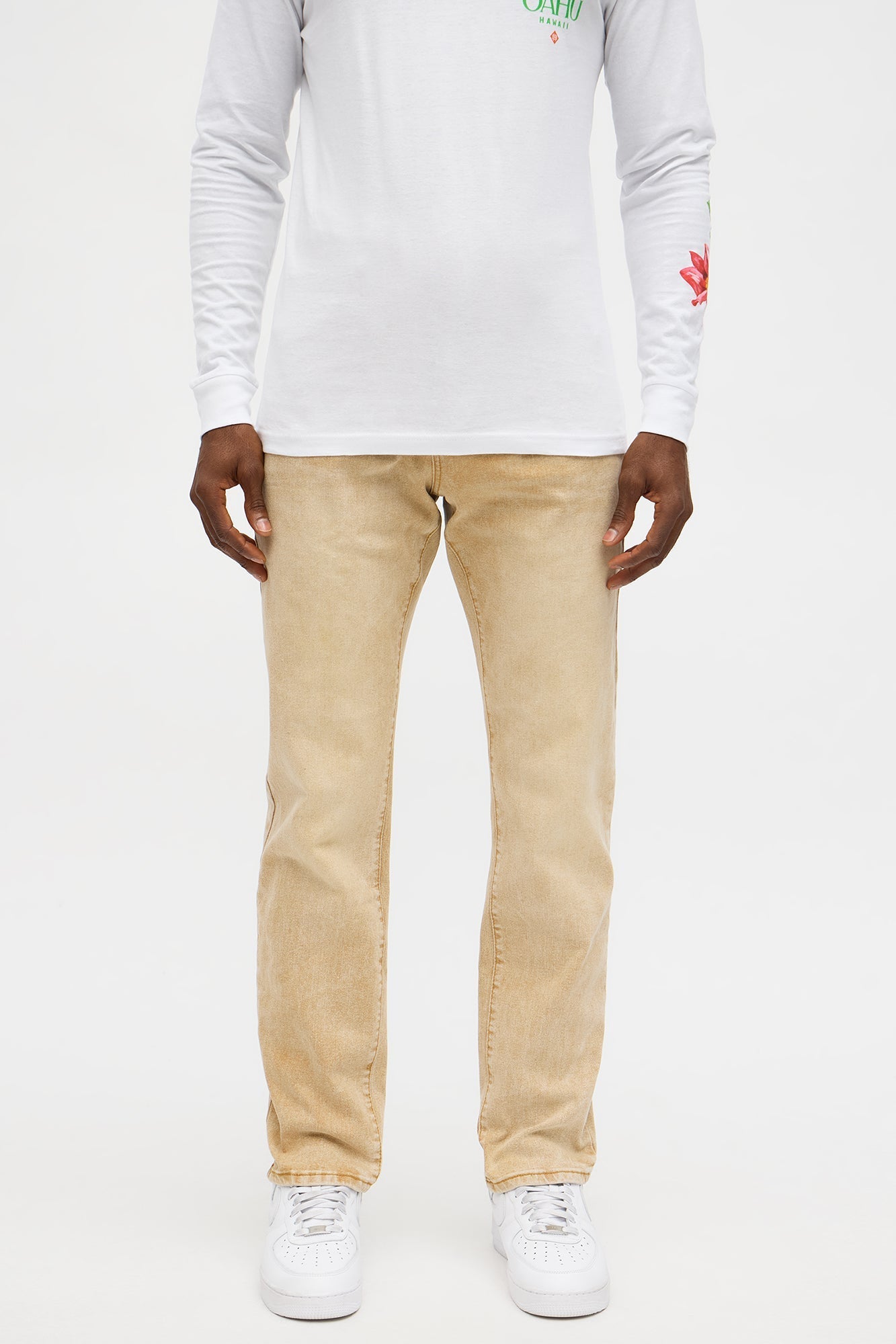 Mercer Slim Stretch Jean - Tan Fashion Nova