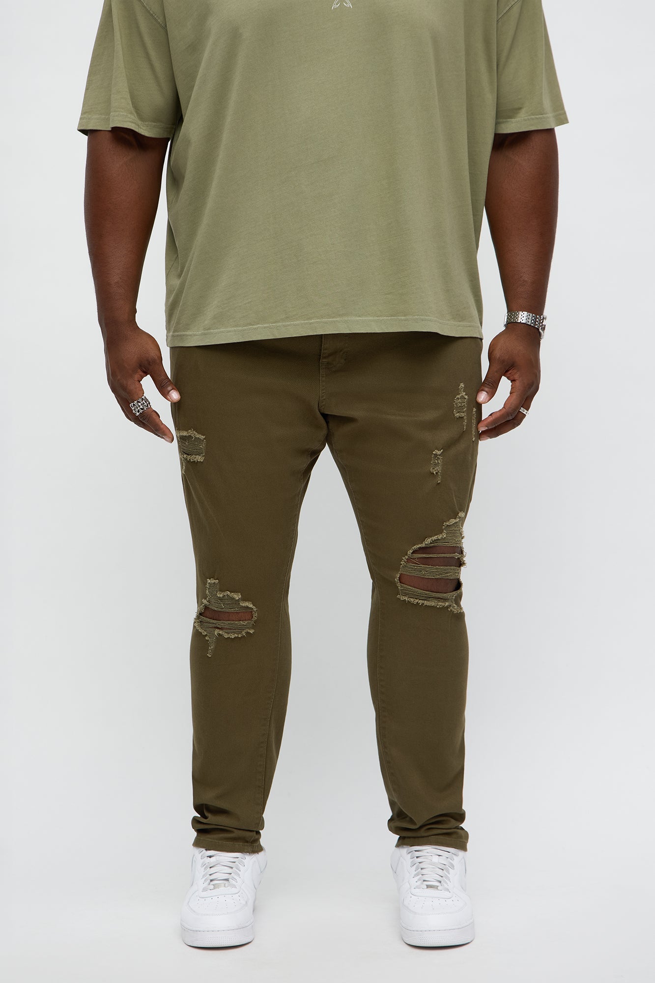 Skinny Ain't Coming Home Pants - Olive Fashion Nova